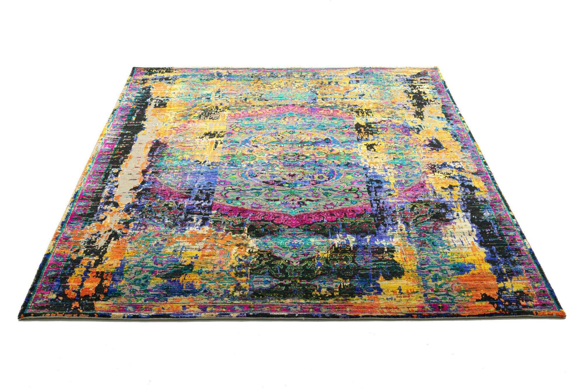 sarisuperior_4776_610blackmulti_434581_22 Teppich Sari Superior Orient Handgeknüpft im Wunschmaß