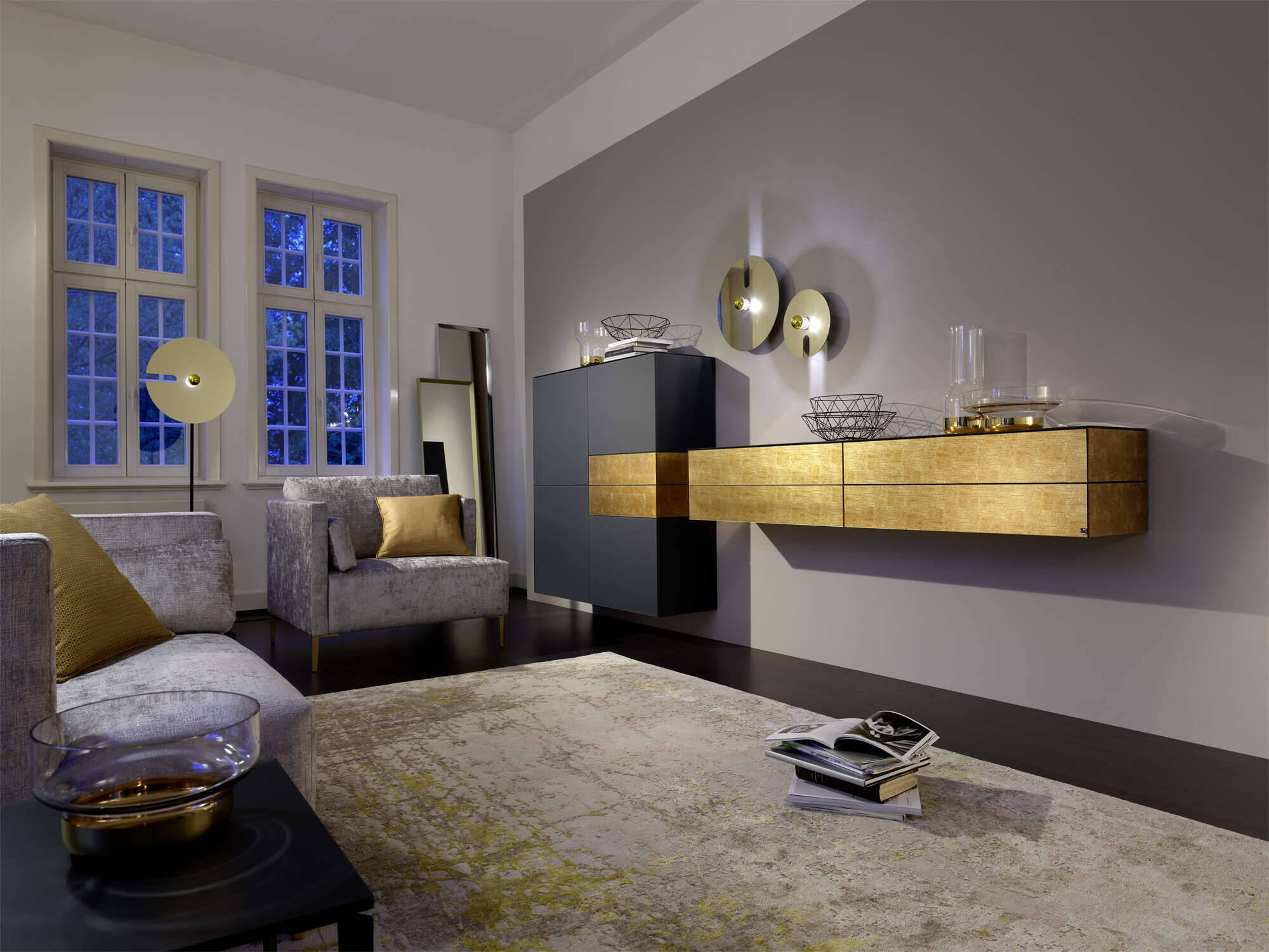 CAP07-303-11 CAPITOL LAKUR Handgeknüpfter Design Teppich aus Schurwolle und Viskose