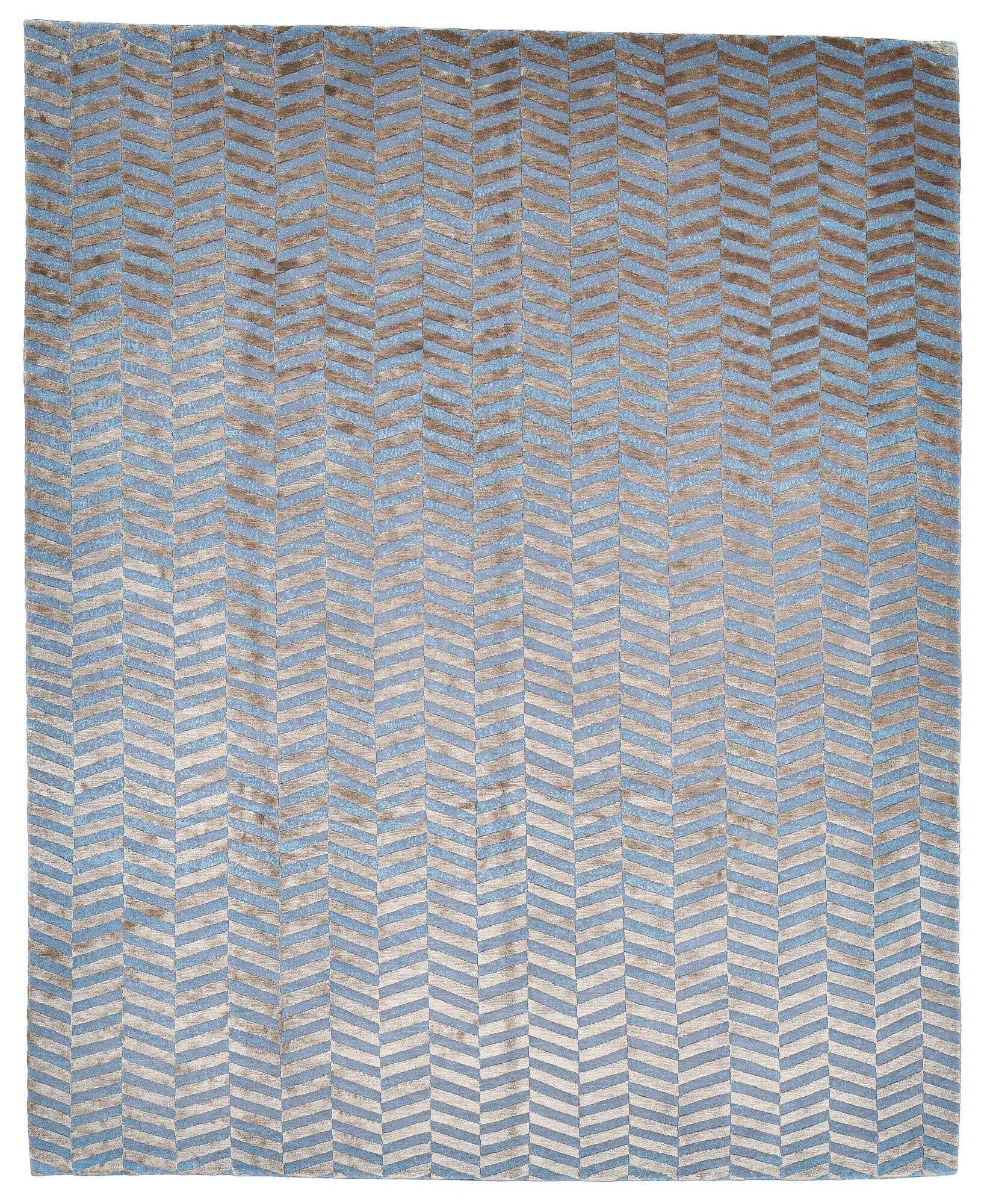 Nepal Teppich Jabu Silk 60 Wolle Seide Design Teppich 245x303cm
