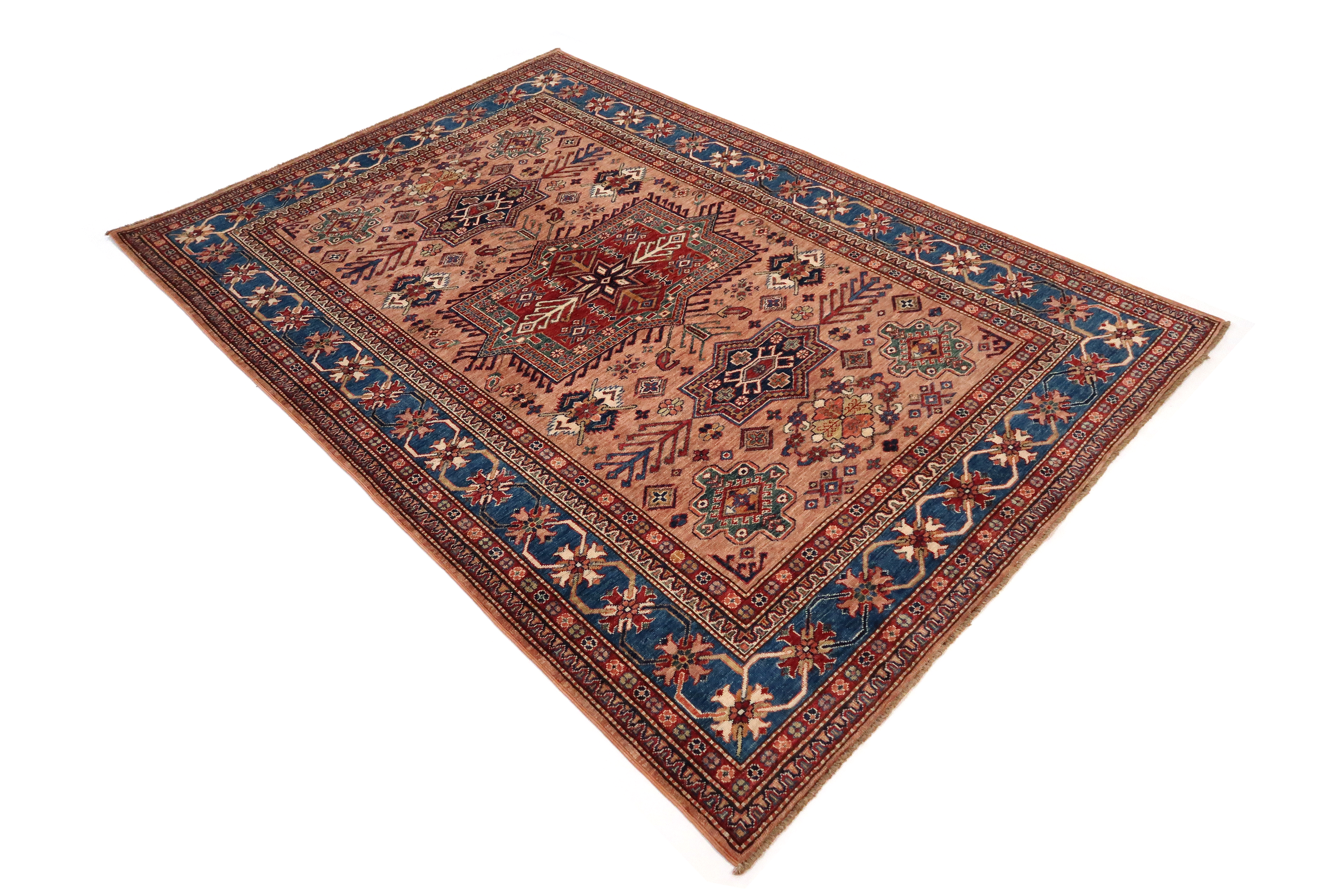 Kazak super Orientteppich Handgeknüpft 166 x244 cm Schurwolle