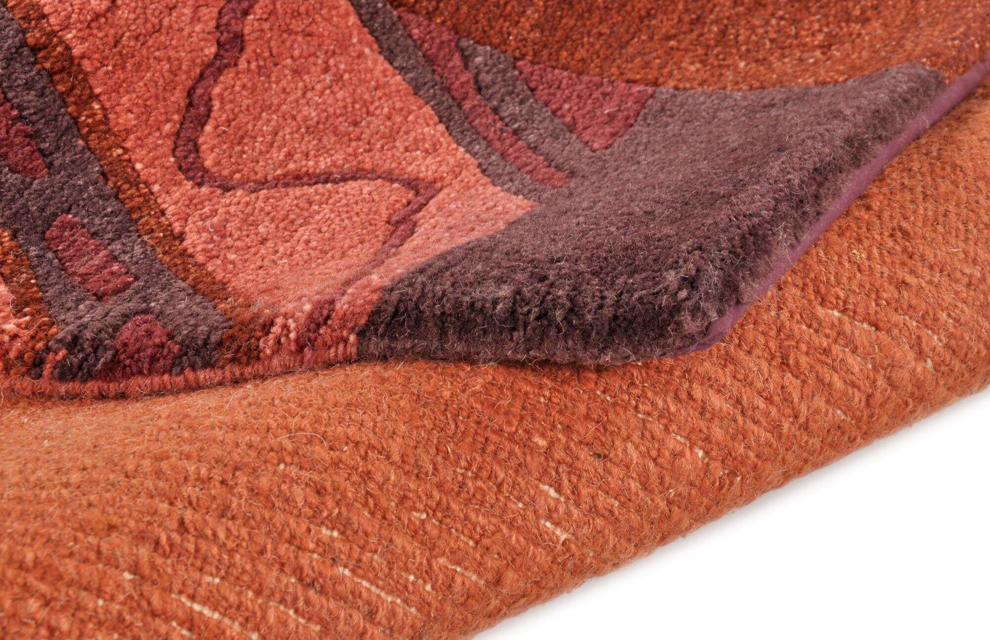 Handgeknüpfter Nepalteppich rot Talonga-Silk im Wunschmaß