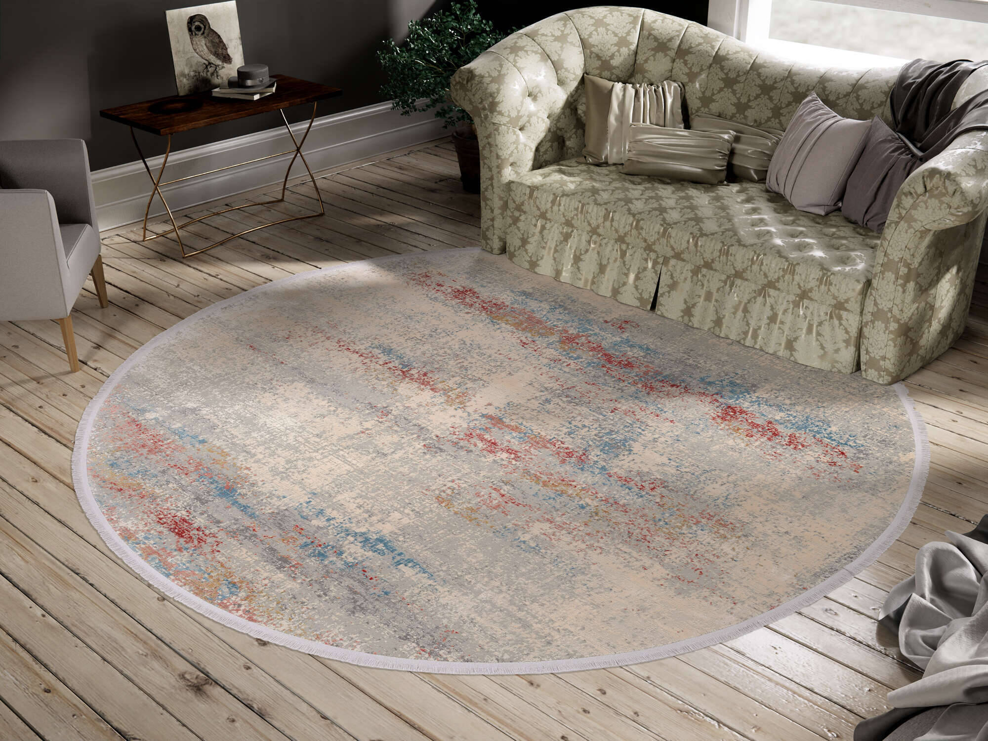 ILL02-598-21 Illumination Lenor OCI Vintage Teppich Design Rund