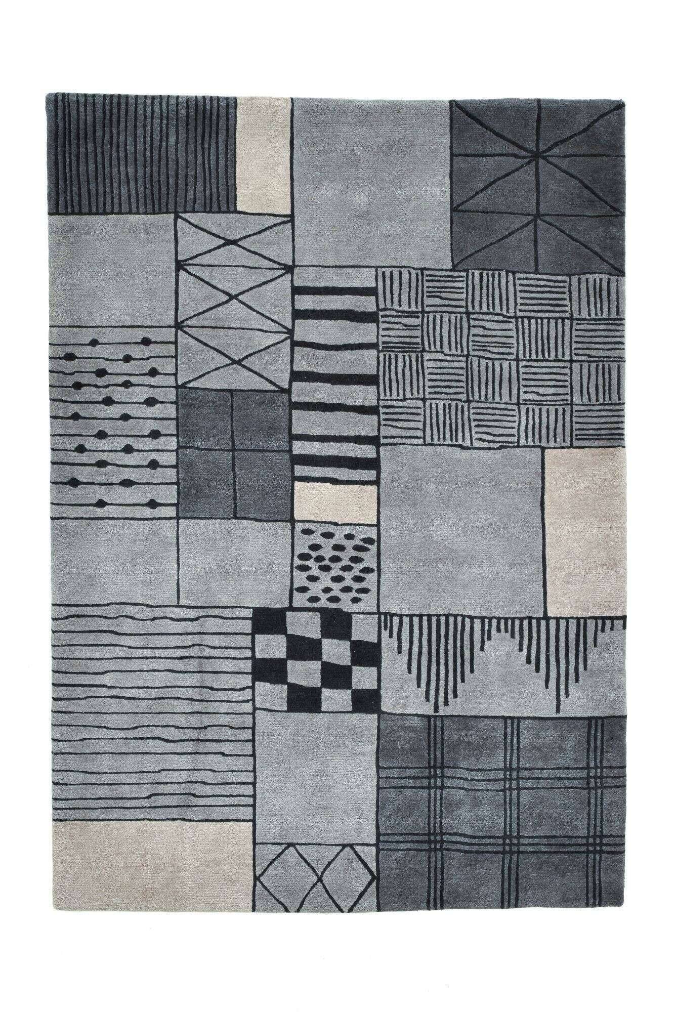 baktapur_c3852_653greymulti_412469_1 Nepal Teppich Baktapur Elegance Design Handgeknüpft 165x233 cm