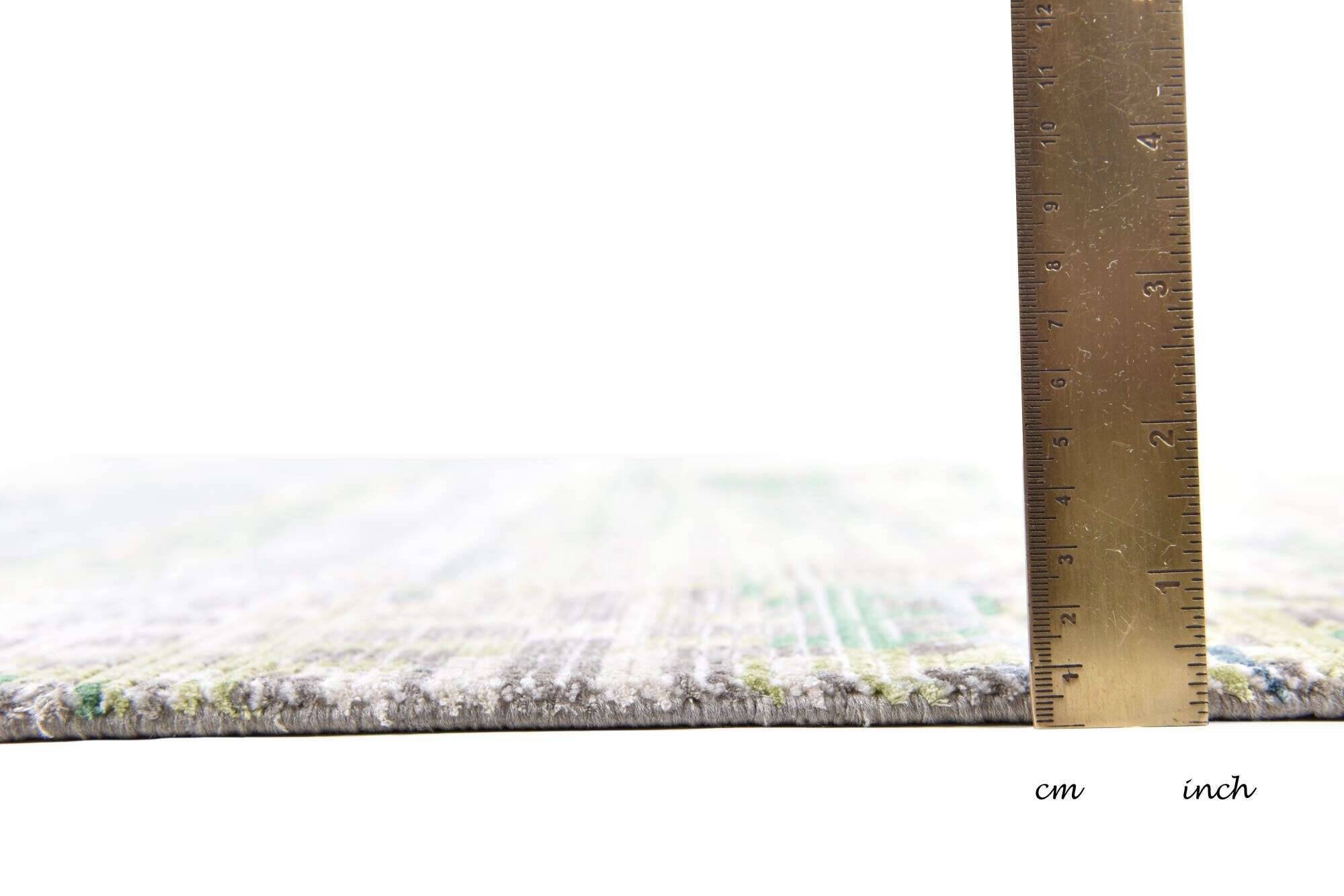 ribeyesilk60_c3301_305greenmulti_404990_5 Nepal Teppich Rib Eye Silk 60 Wolle Seide Design Unikat 245x309cm