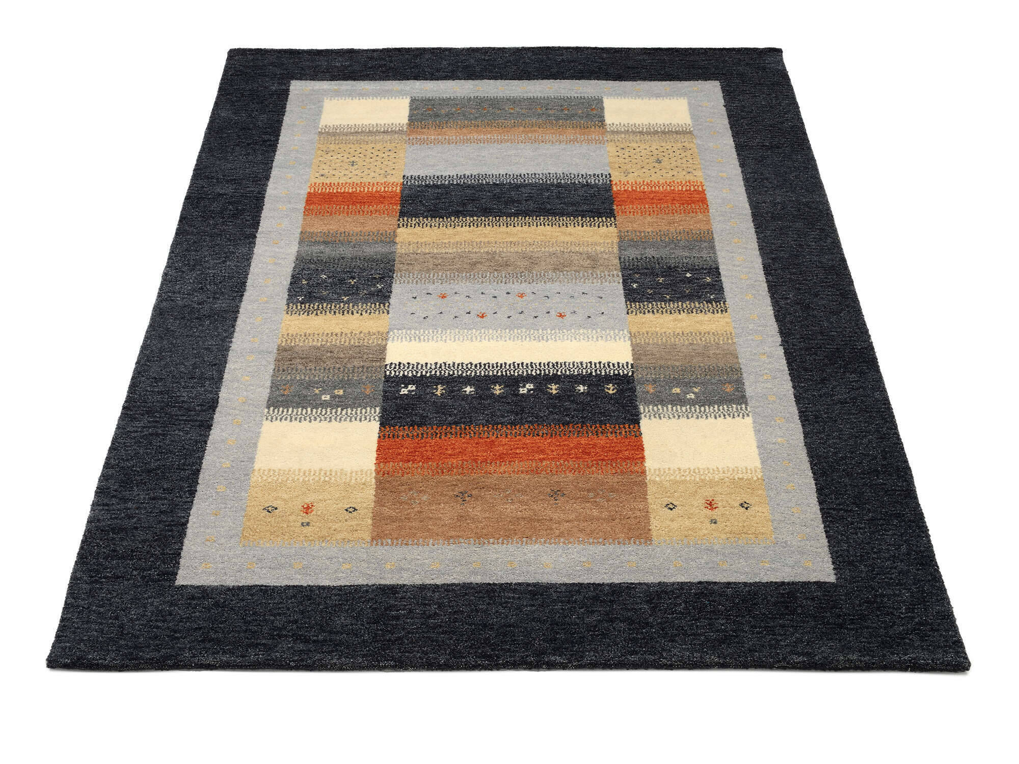 INT03-337-5 Teppich Intense Sona Gabbeh Design Handgeknüpft Schurwolle