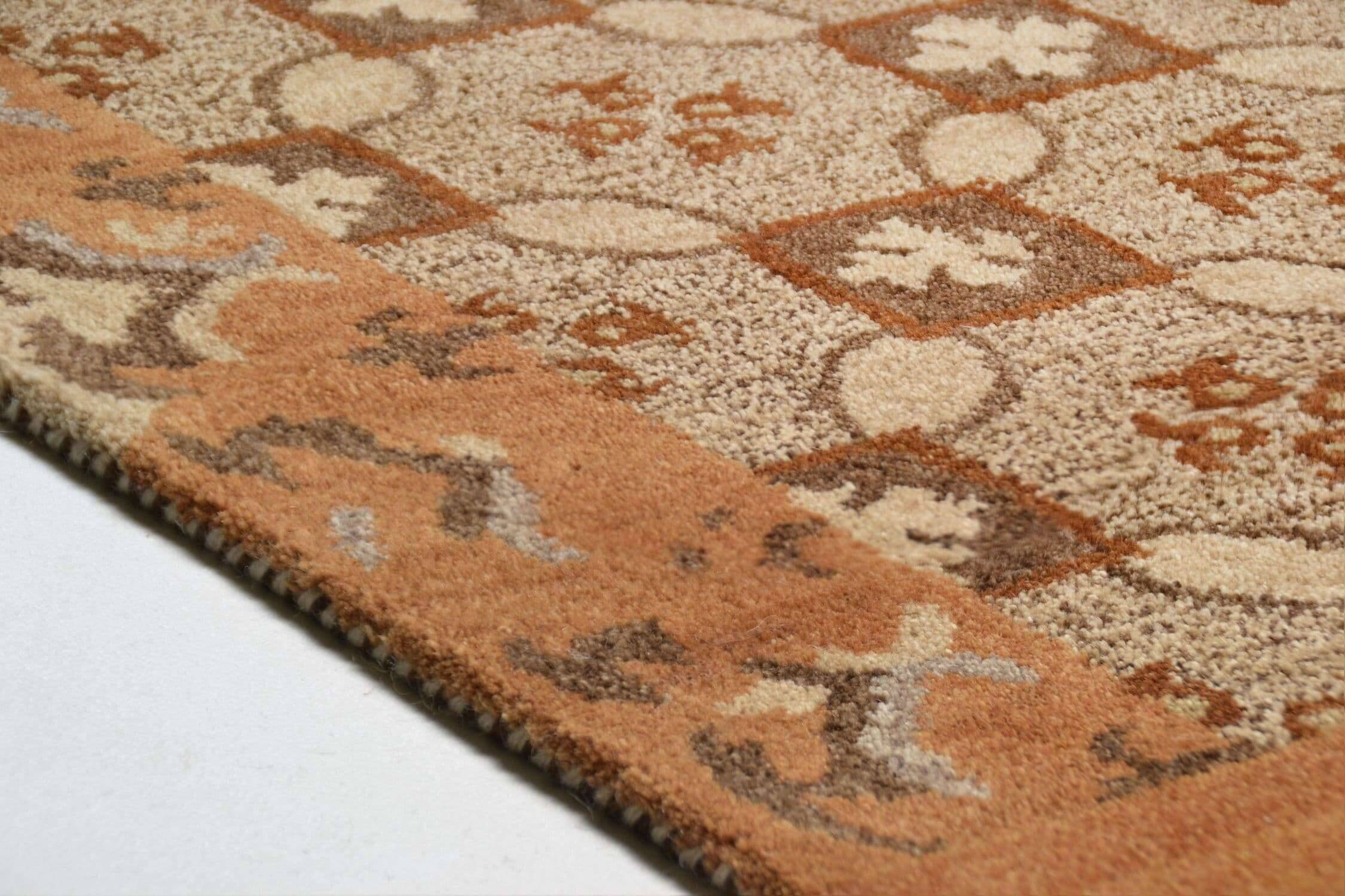 Fauna_zo93115_550brownmulti_403488_3 Fauna Patchwork Teppich Handtuft Wolle im Wunschmaß