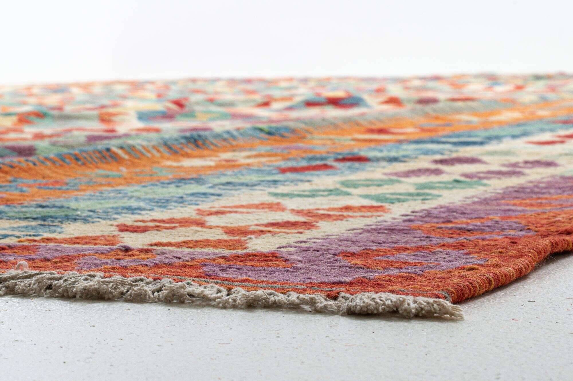 tablashah_5767_800multicolor_434954_19 Kelim Teppich Tablashah Handgewebt Schurwolle bunt 303x495cm