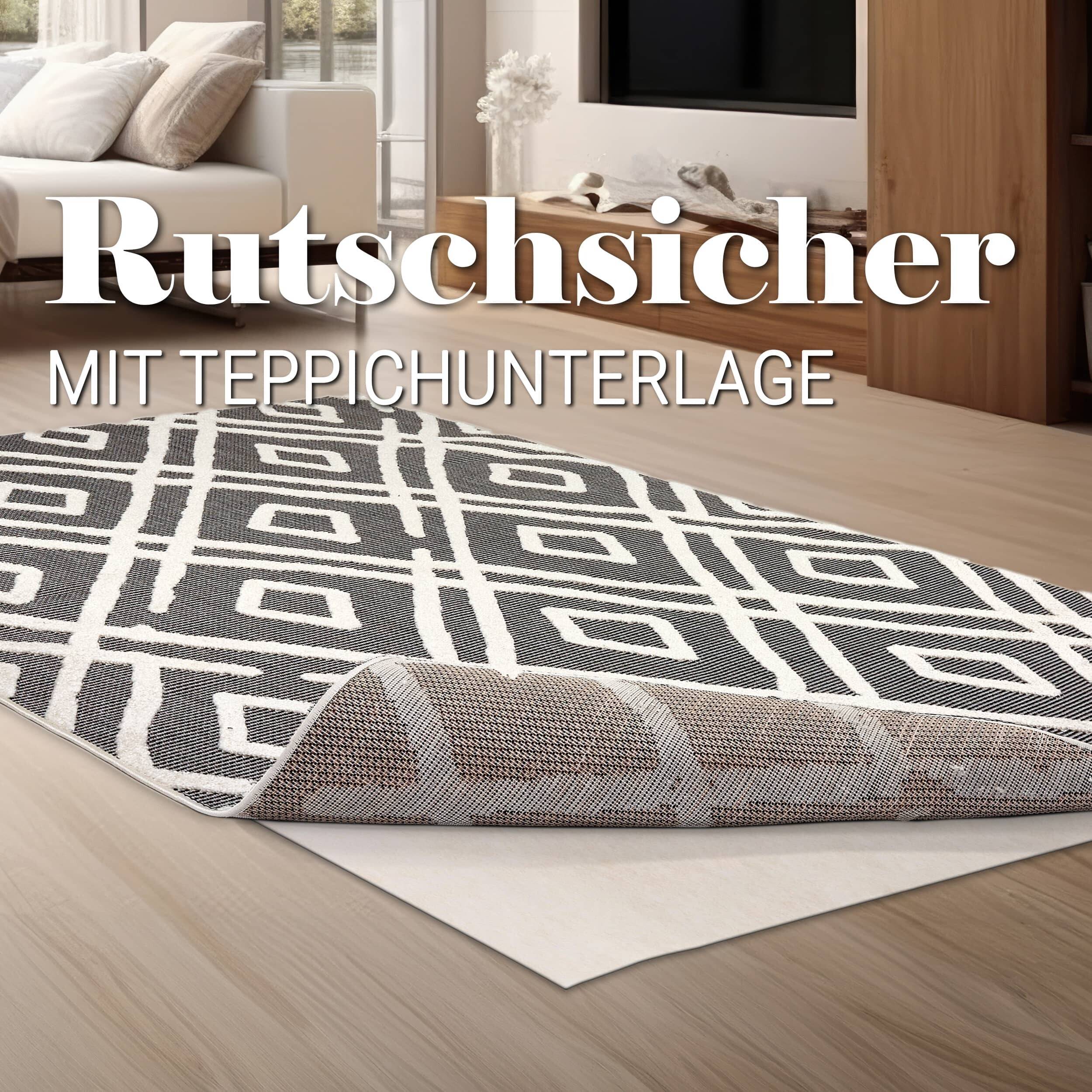 In- und Outdoor Teppich Serina D.252 C.004 Ethno grau/weiß In- und Outdoor Teppich Serina D.252 C.004 Ethno grau/weiß