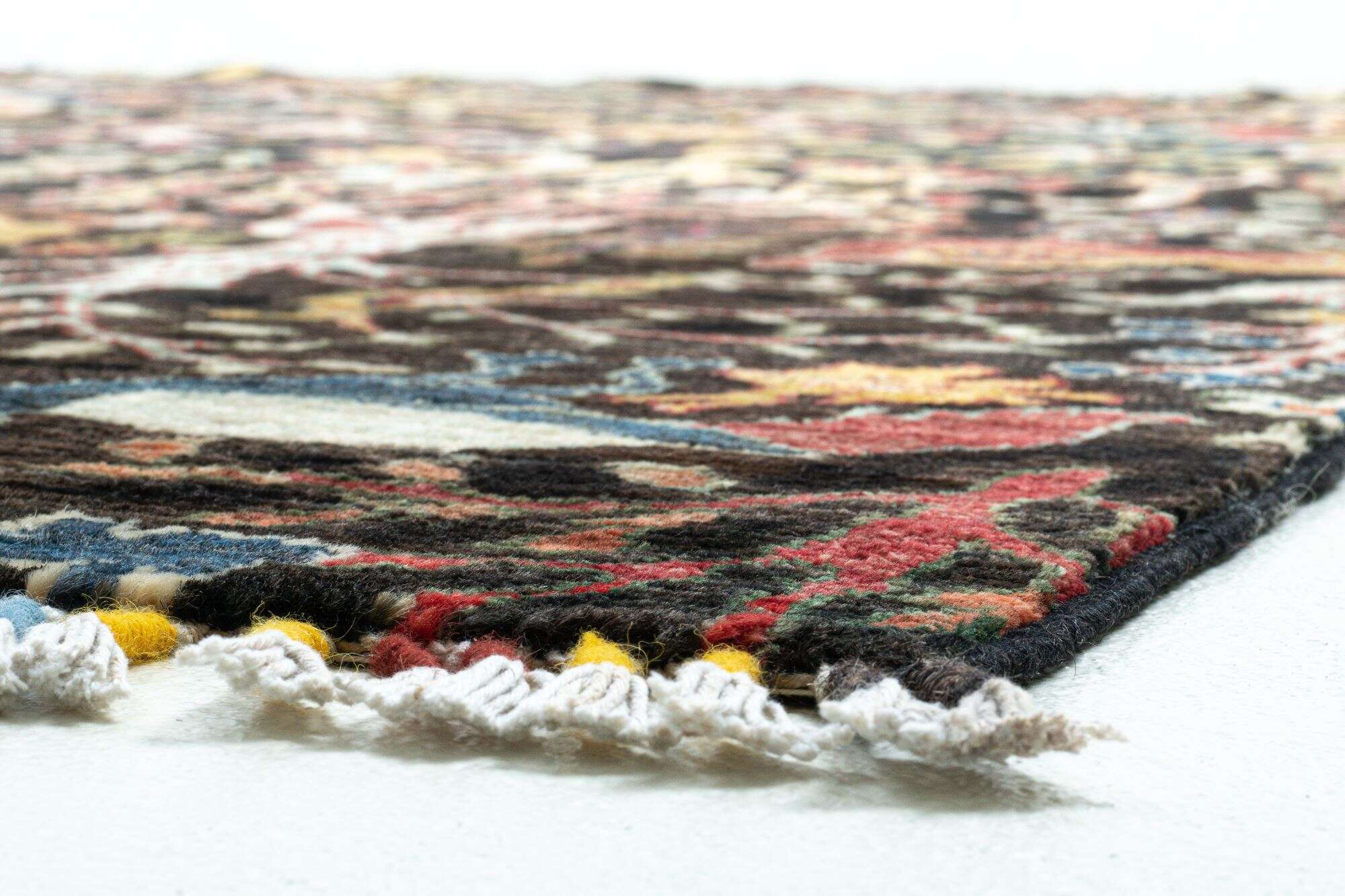 Orientteppich 242x296 cm Handgeknüpft Kandashah schwarz Schurwolle