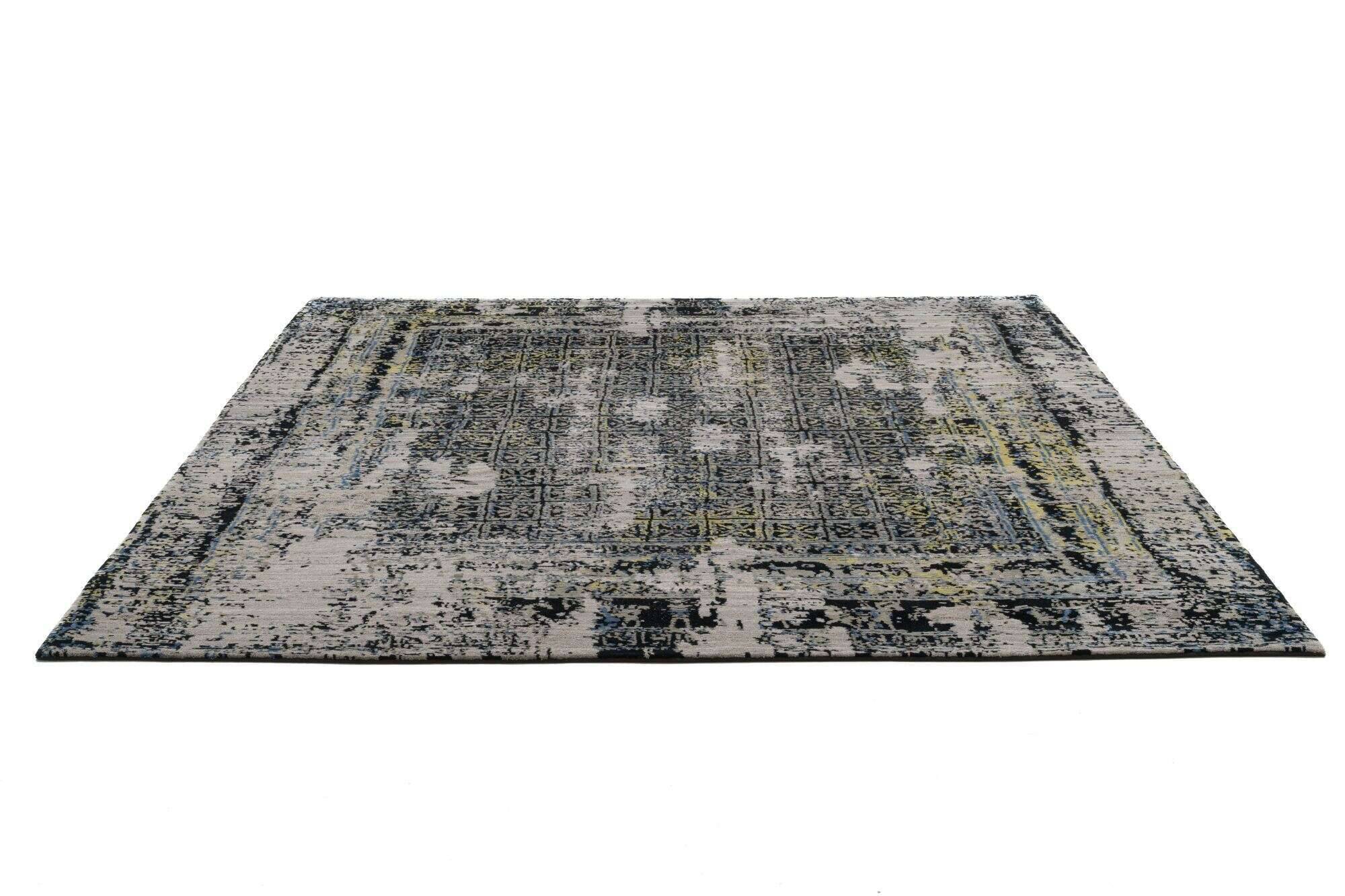 jabusilk60_cx3258_561blackcream_405016_22 Nepal Teppich Jabu Silk 60 Wolle Seide Design 249x304cm