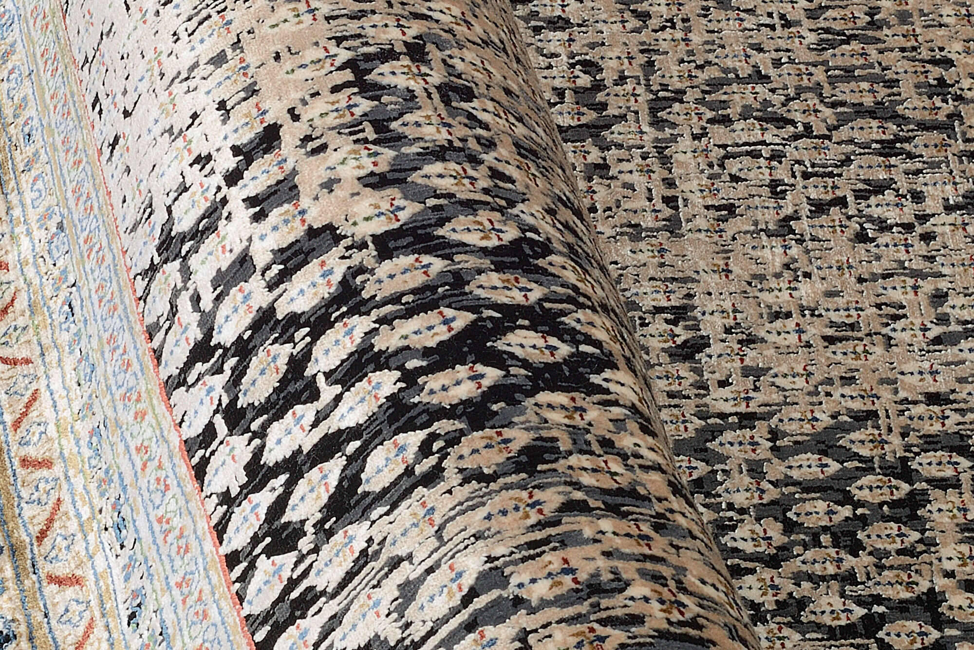 GLA19-971-6 POINTS Klassischer Vintage Teppich aus Modalfaser mit Glanz Effekt