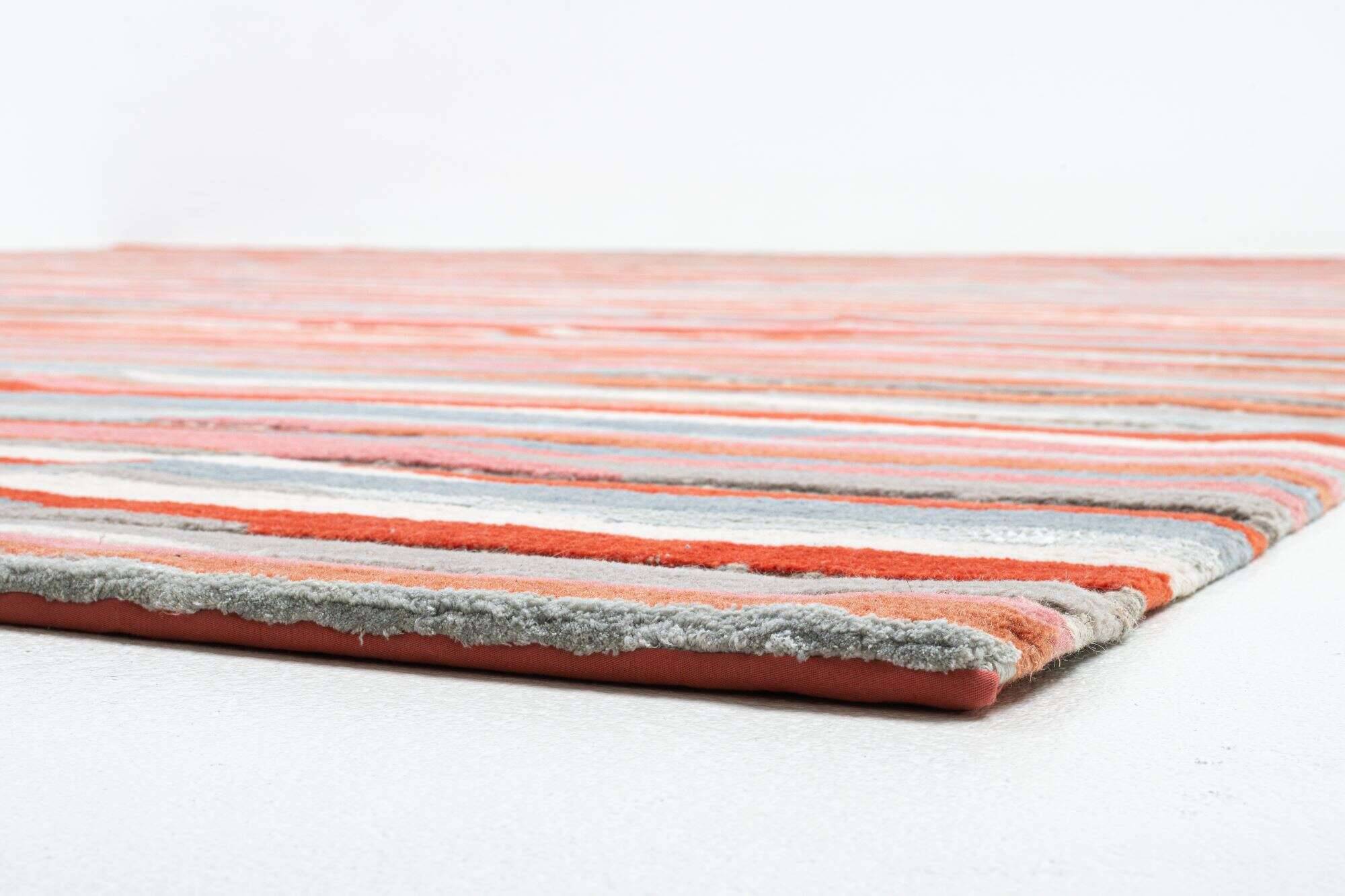 jabusilk_c3868_200red_413197_19 Nepal Teppich Jabu Silk Wolle Seide Design Teppich 245x309cm