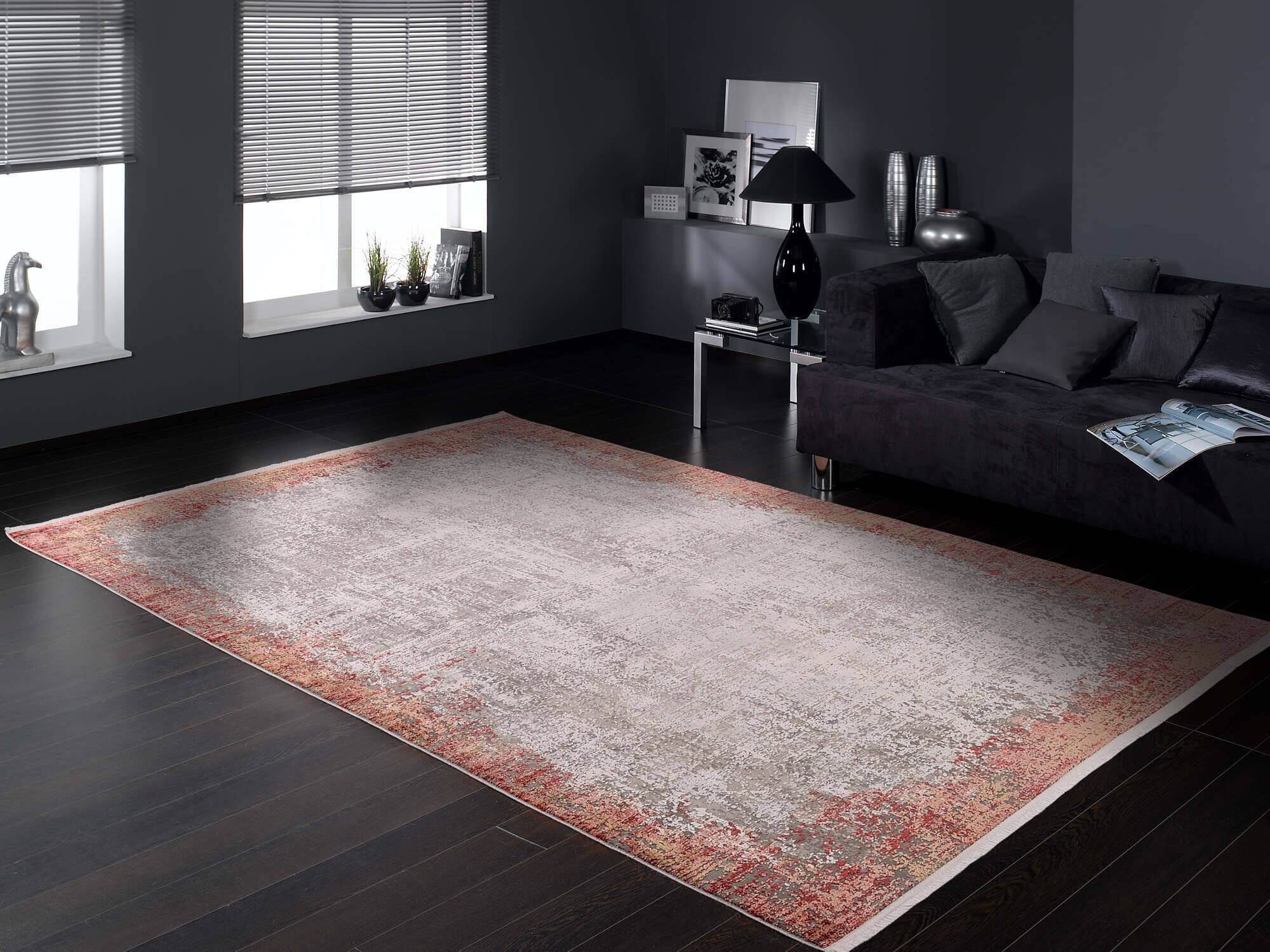 BES01-806-1 Teppich BORDER WK Wohnen Vintage Design Teppich