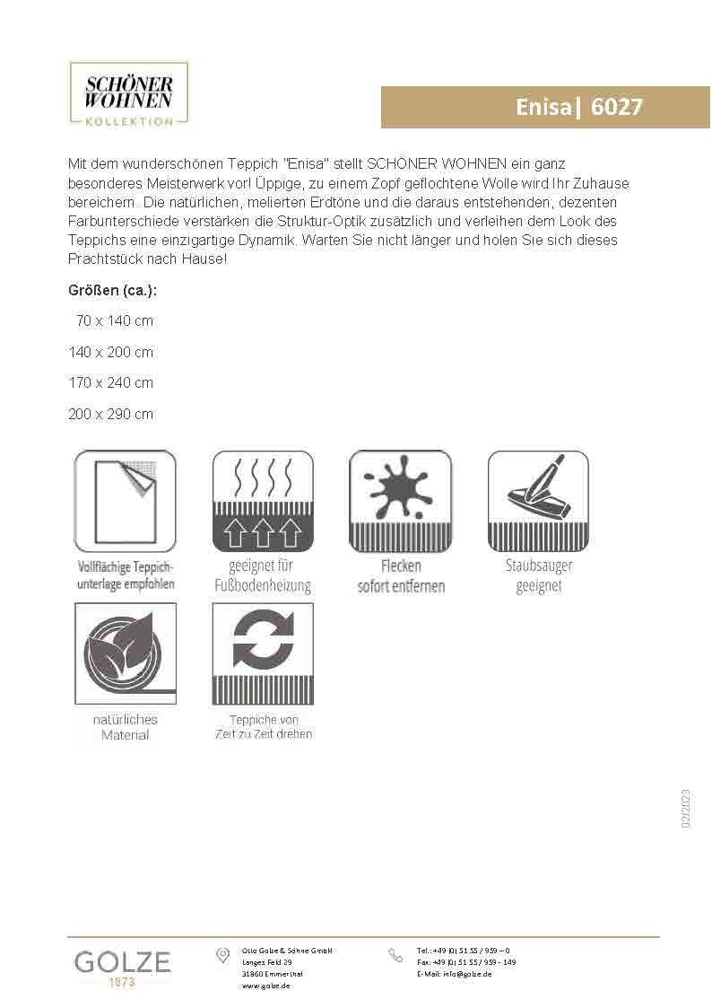 Wollteppich Enisa 6027-241-060 von SCHÖNER WOHNEN 