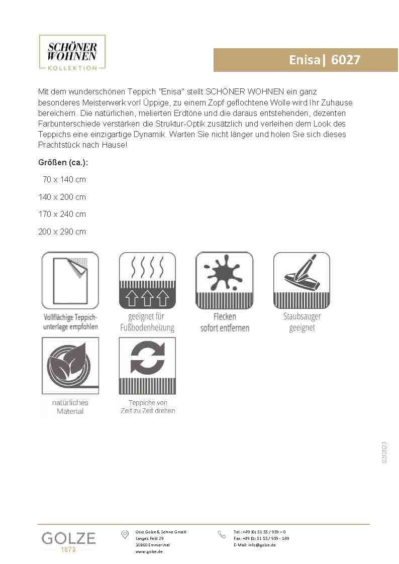 Wollteppich Enisa 6027-241-005 von SCHÖNER WOHNEN Wollteppich Enisa 6027-241-005 von SCHÖNER WOHNEN
