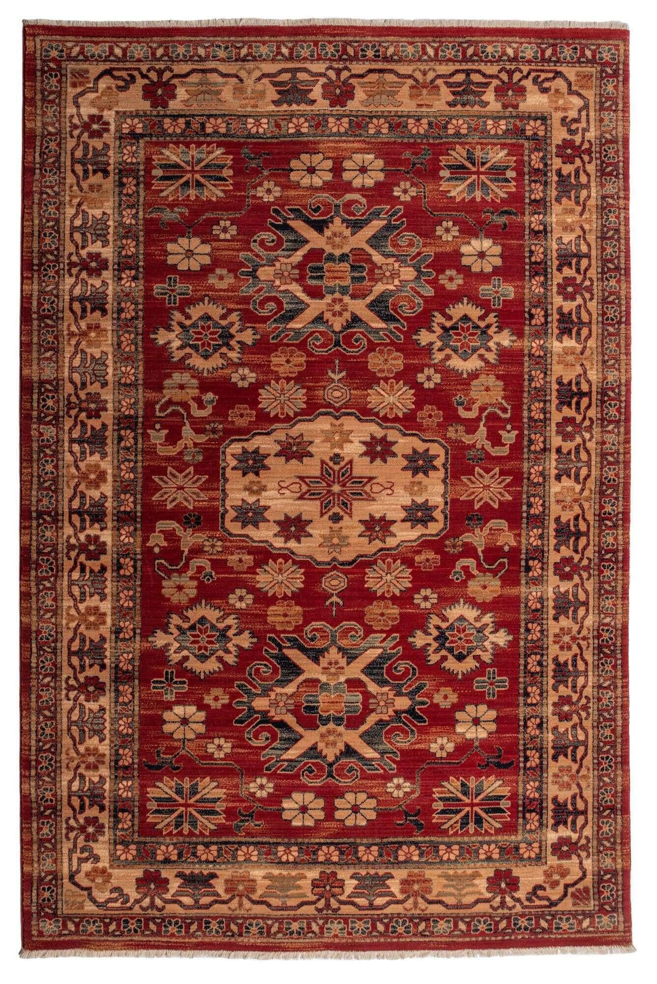 Saharna_2856_205redmulti_422780_1-1 Teppich Saharna 2856 Webteppich aus reiner Wolle