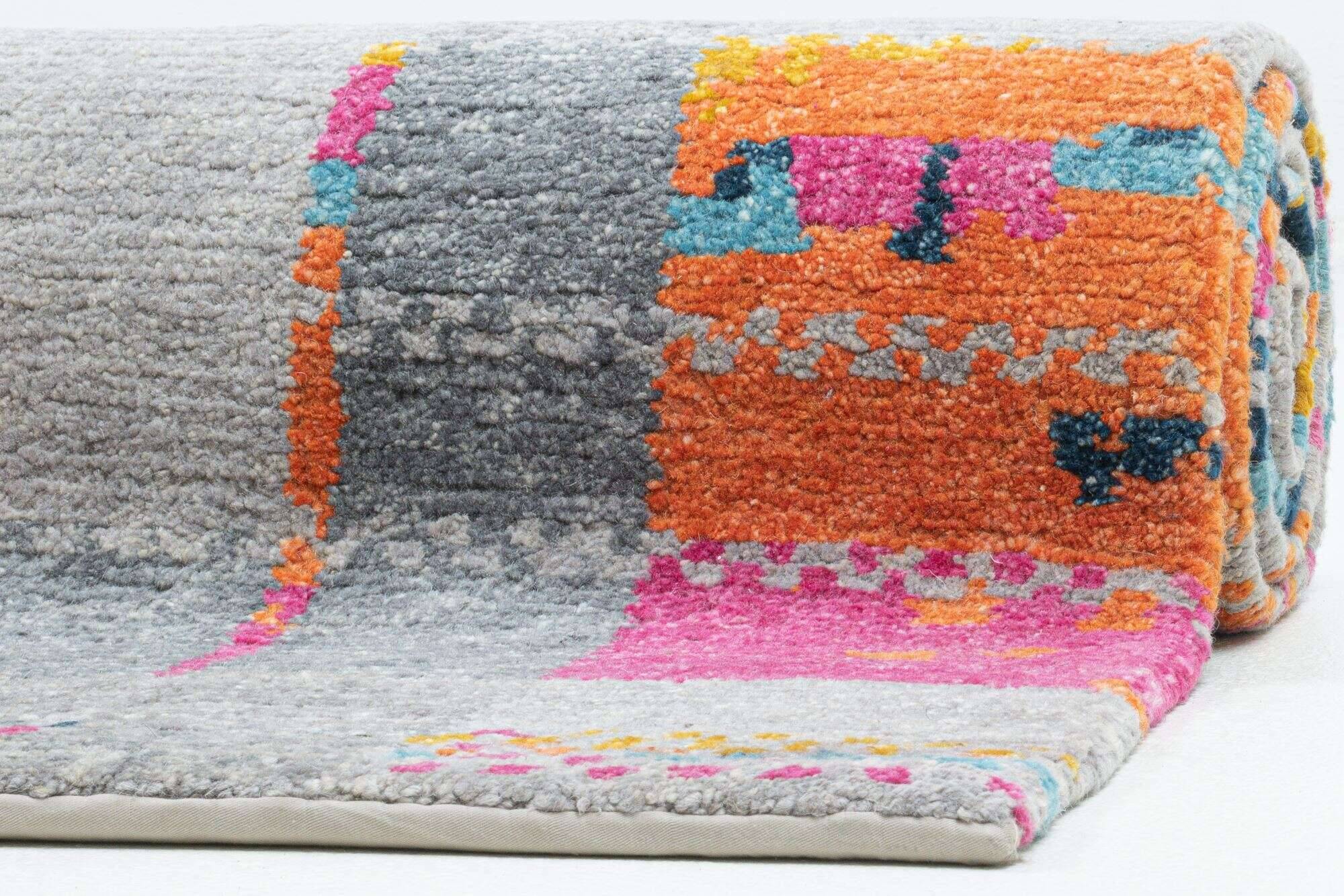 sangri_rs681_655greymulti_412502_11 Sangri Teppich Nepal Design RS681 Handgeknüpft 165x236 cm bunt