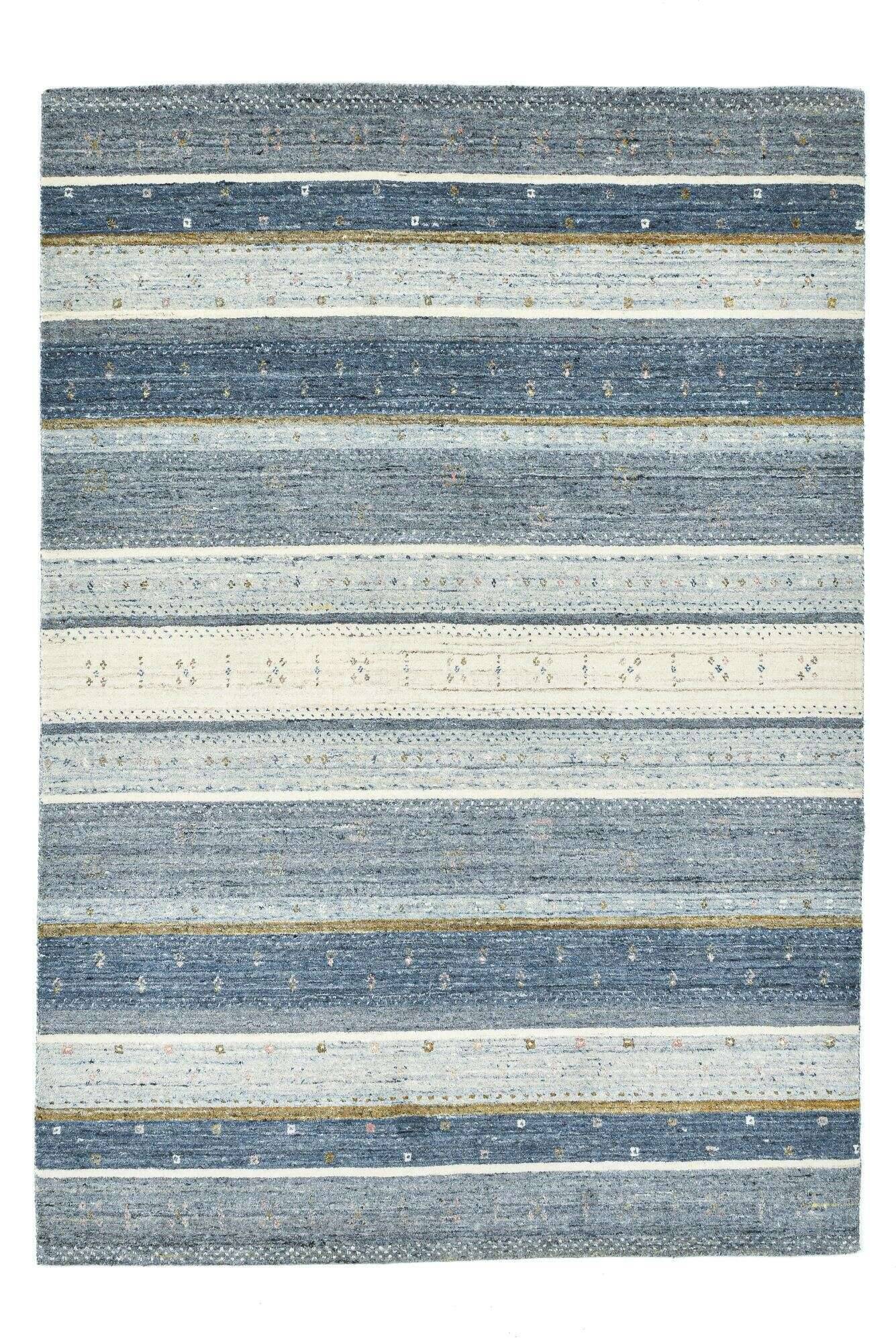 Teppich Handgewebt 160 x 230 cm reine Schurwolle Naturteppiche