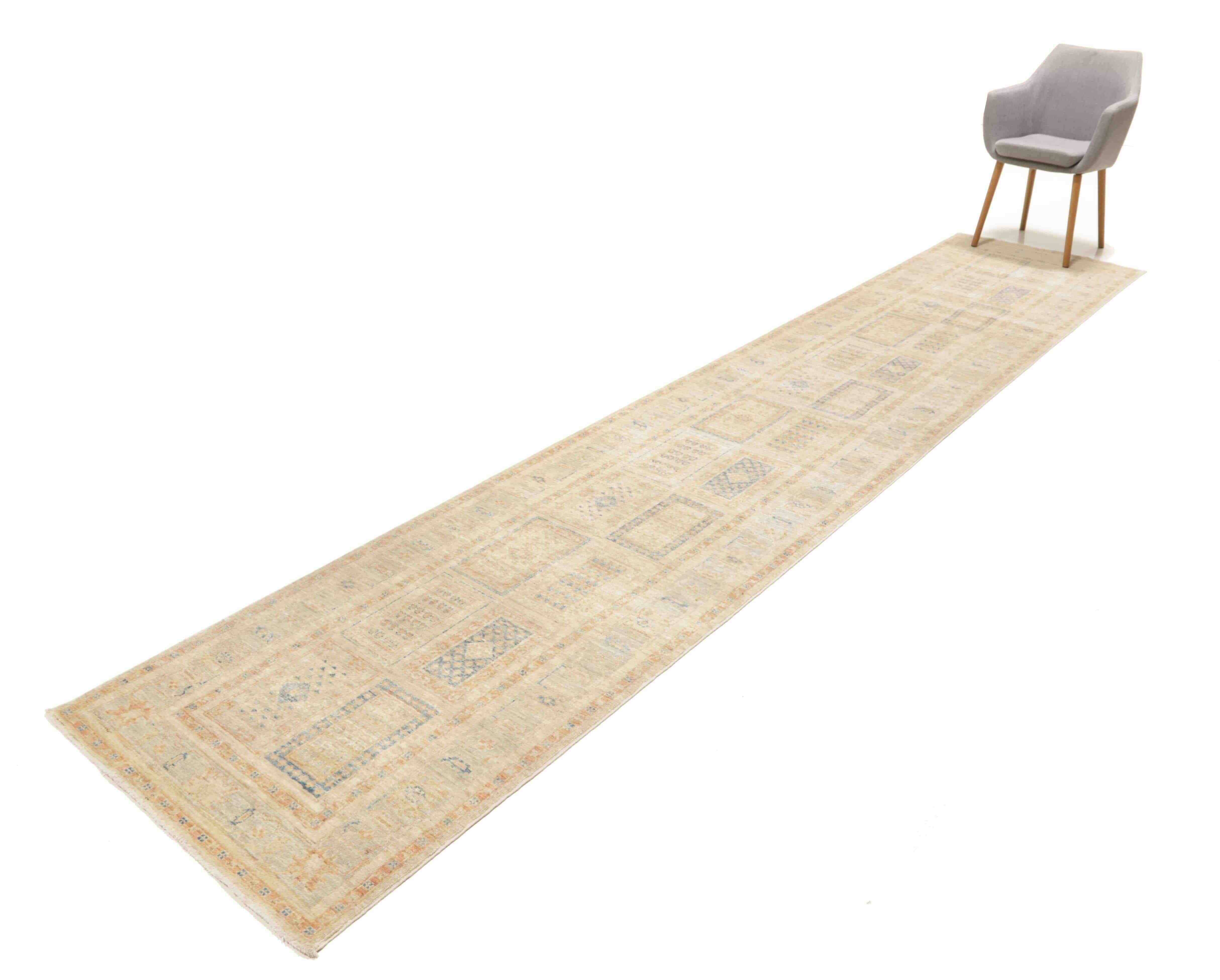 00002RSN299218 Teppich Ziegler Ferahan Läufer 086x424 cm beige