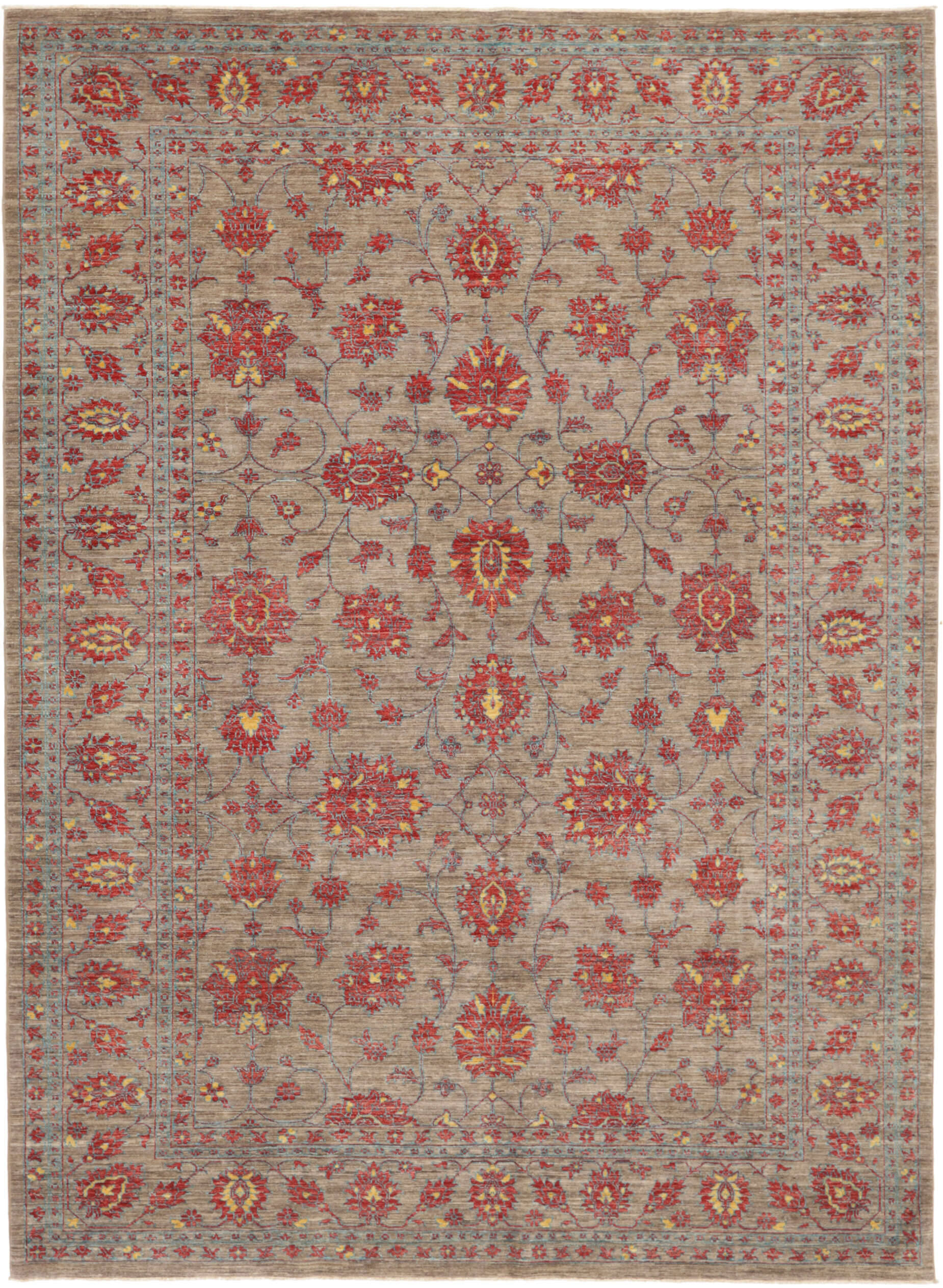 RSN376327-00001 Ziegler Teppich 250x346 cm Orientteppich braun Handgeknüpft Wolle