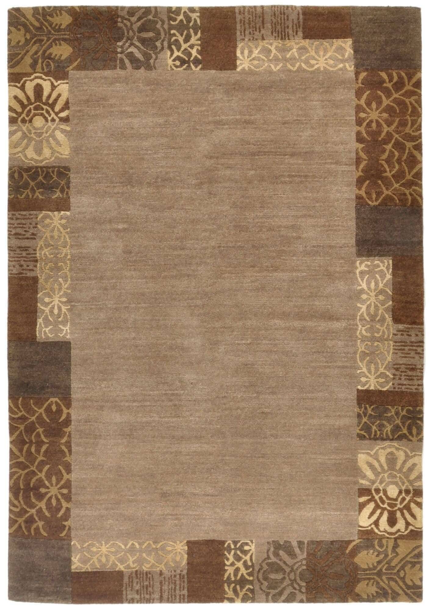 Talonga Silk Nepal-Teppich ca: 162 x 236 cm Handgeknüpft