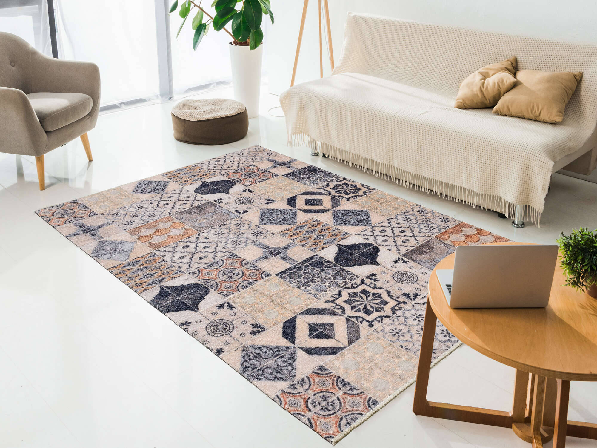 FAR01-598-1 FARO Gallery M Teppich Patchwork Teppich by Musterring Teppiche