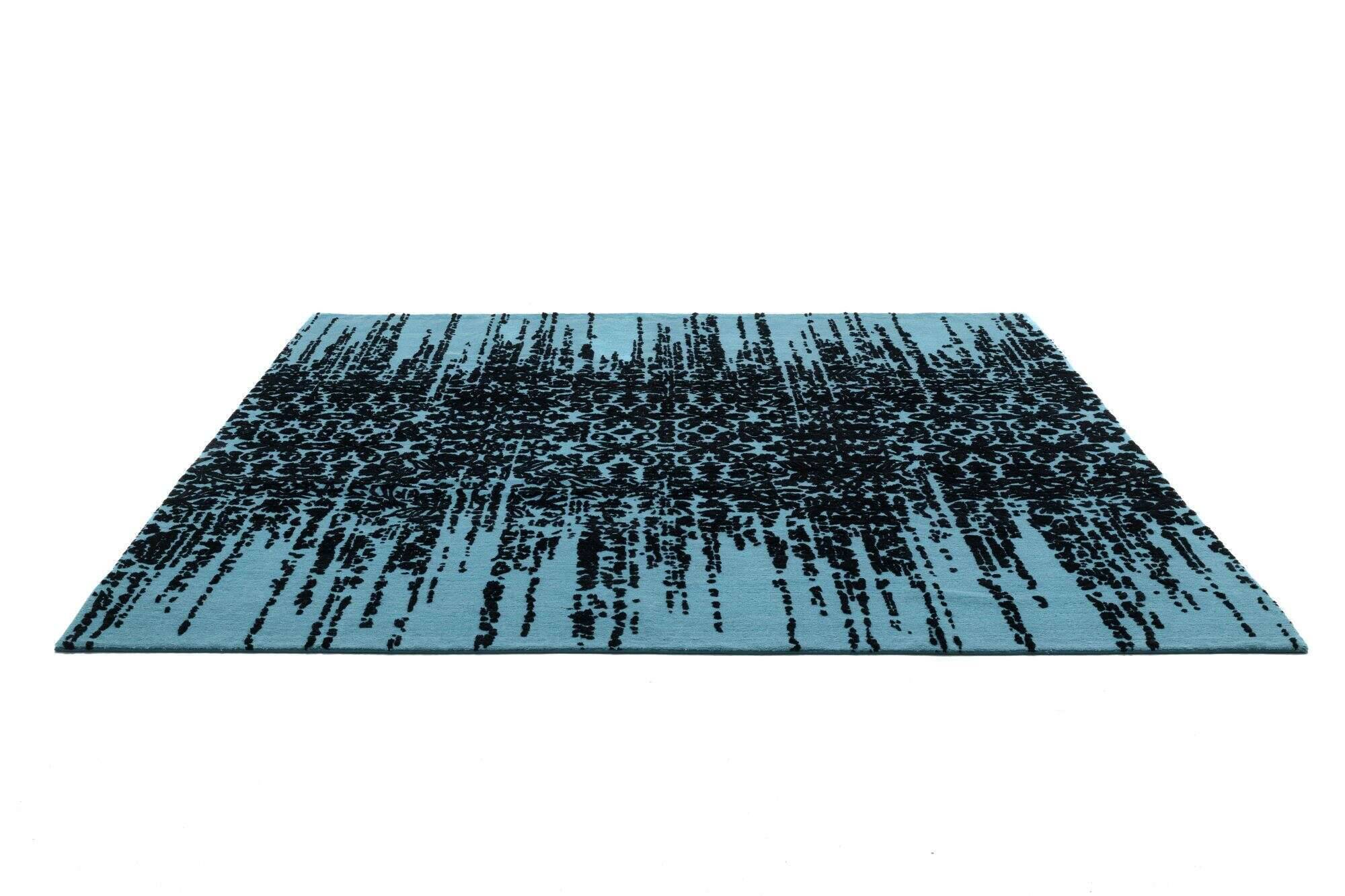 jabusilk60_c3261_703blue-multi_405010_22061JOPO0c28tT Nepal Teppich Jabu Silk 60 Wolle Seide Design ca.250x300cm blau