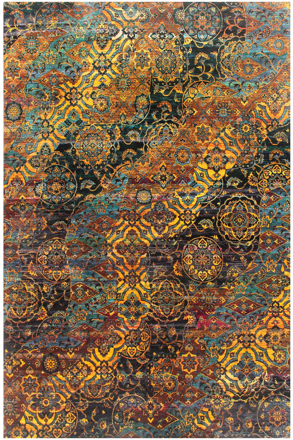 ORI19-478-28 ART Design Teppich Seide multi im Wunschmaß