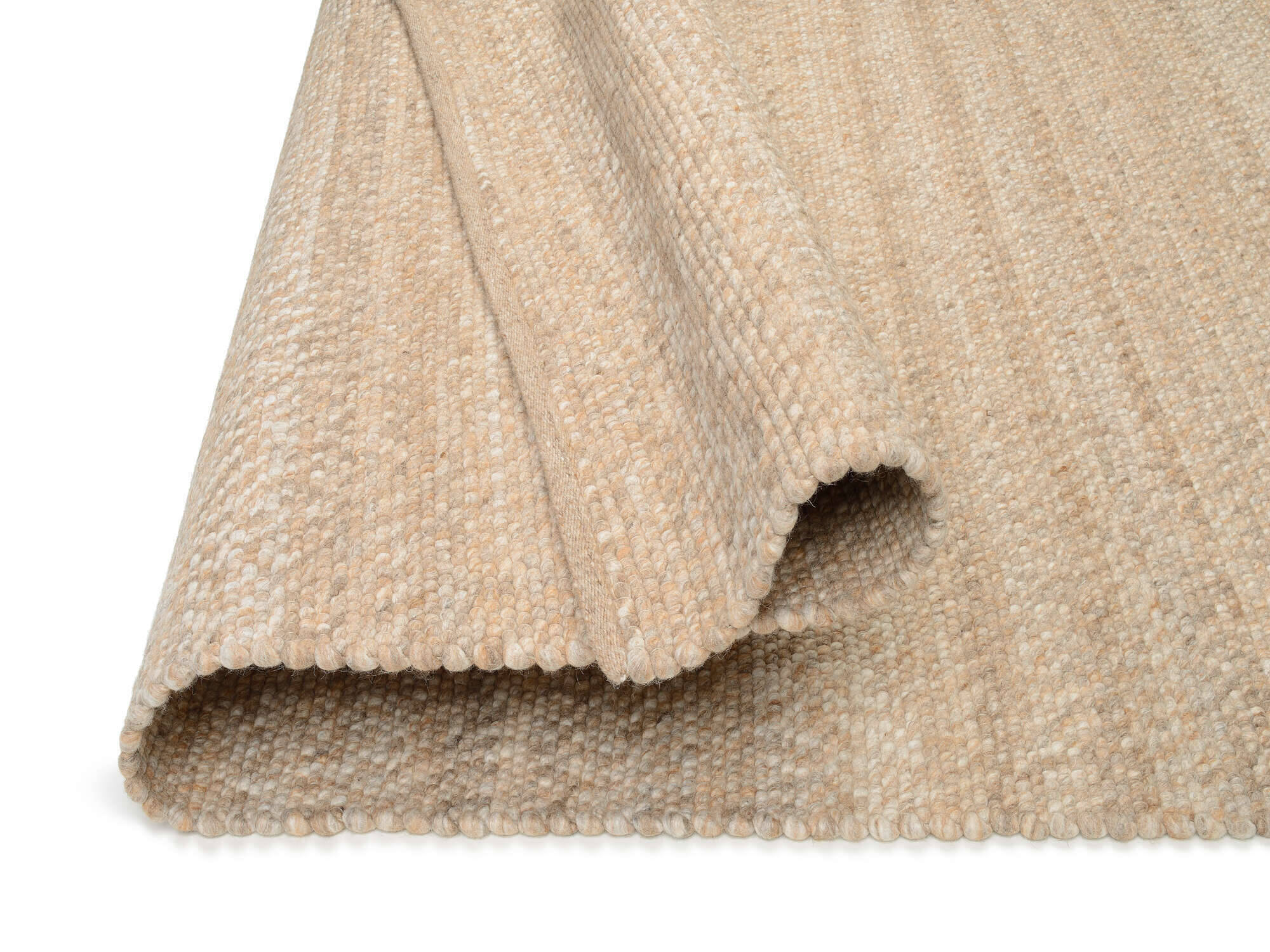 FAV01-458-4 Handgewebter Naturteppich "Favorit" Schurwollteppich Gewalkte Wolle