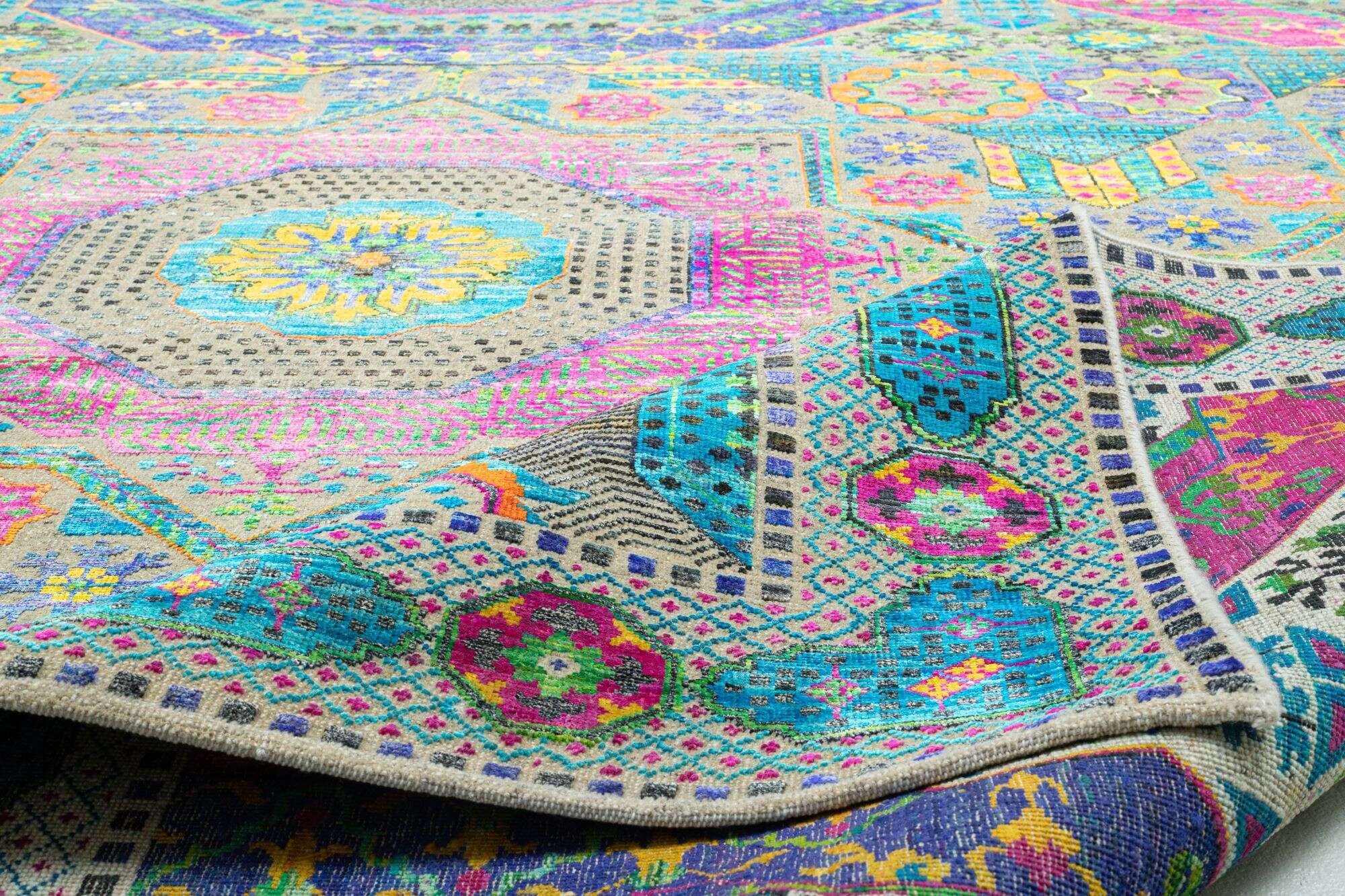  Sari Superior Teppich Orient Handgeknüpft im Wunschmaß