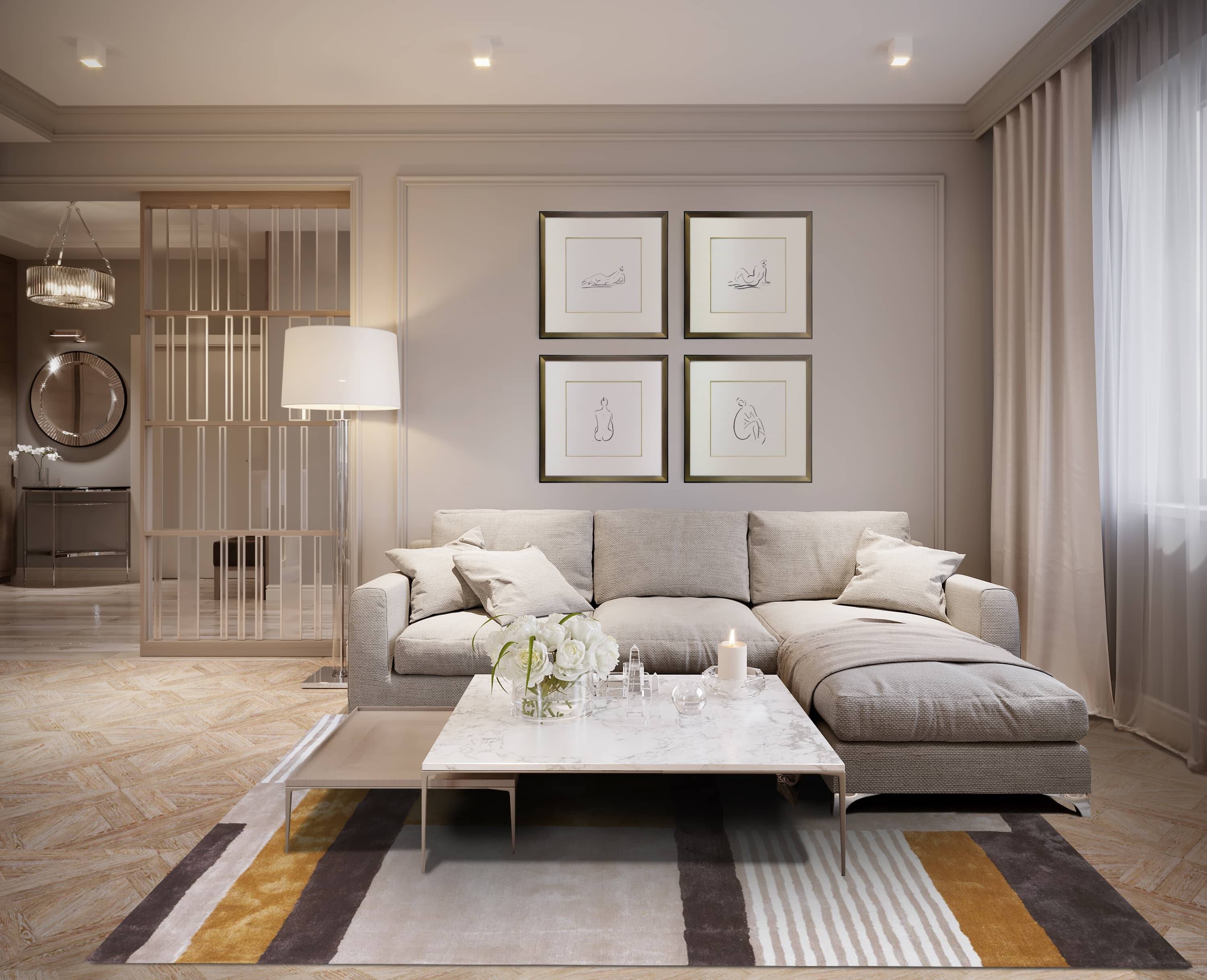 Moderner Teppich RETRO YELLOW Moderner Teppich RETRO YELLOW