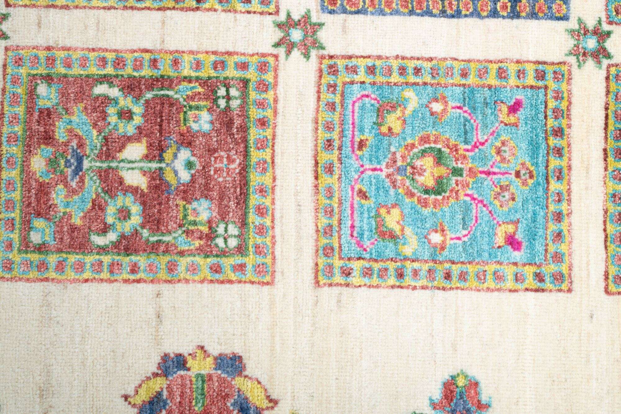 Orientteppich 200x302 cm Handgeknüpft Kandashah beige Schurwolle