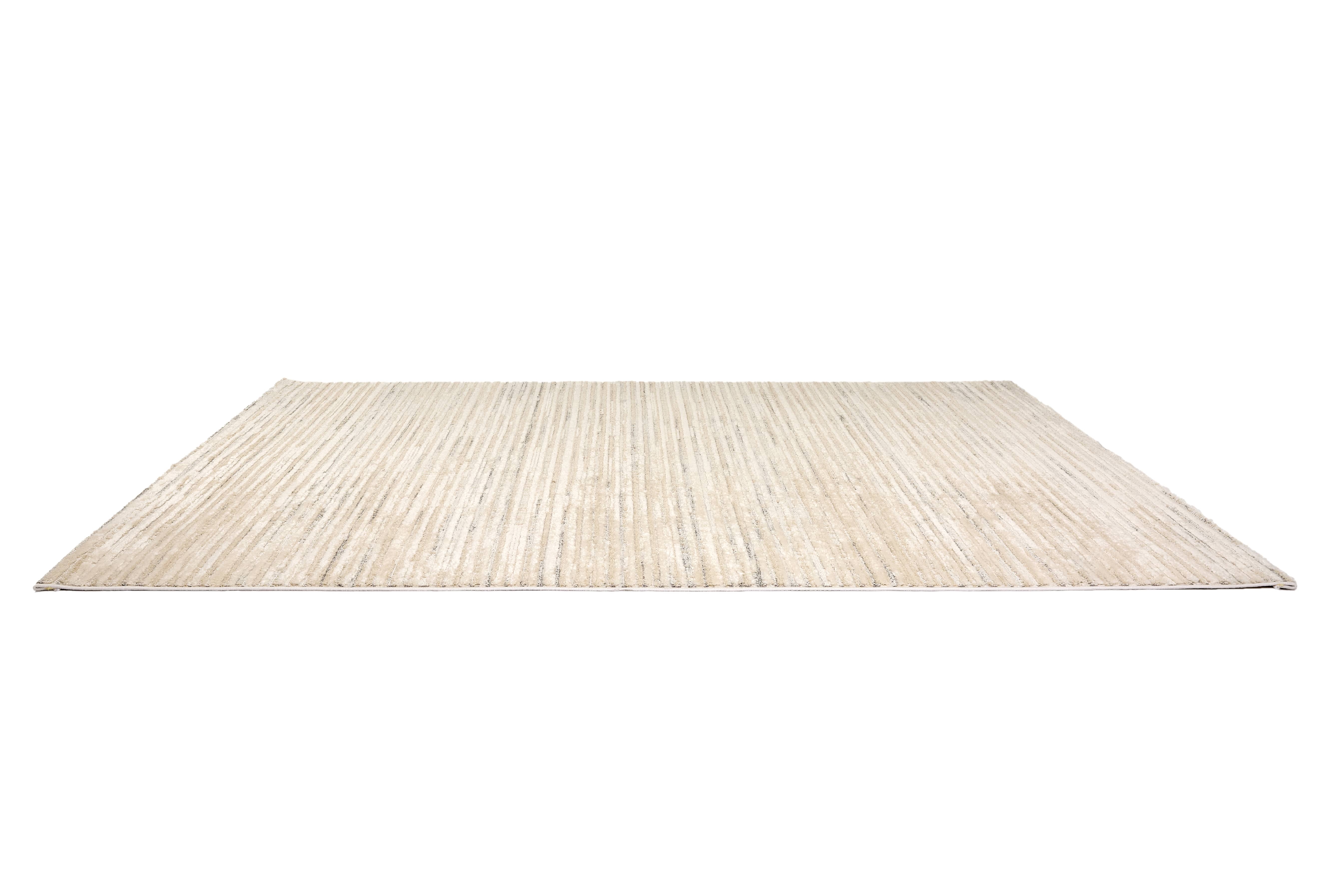 Wohnteppich Lou D.253 C. 003 Streifen creme-grau