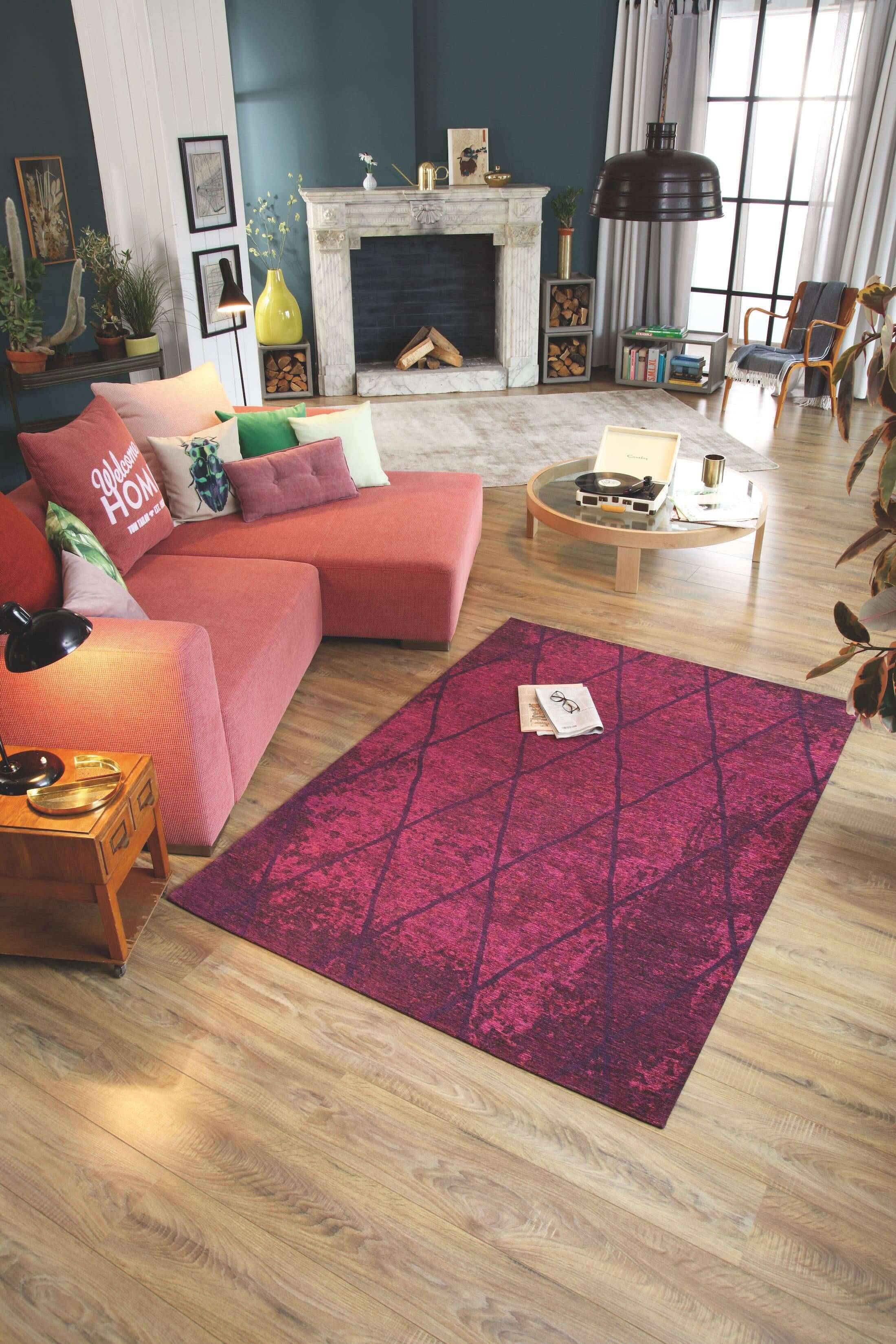 Fine_lines_260berry_408203_12 Teppich Fine Lines berry Flachgewebe Flurteppich