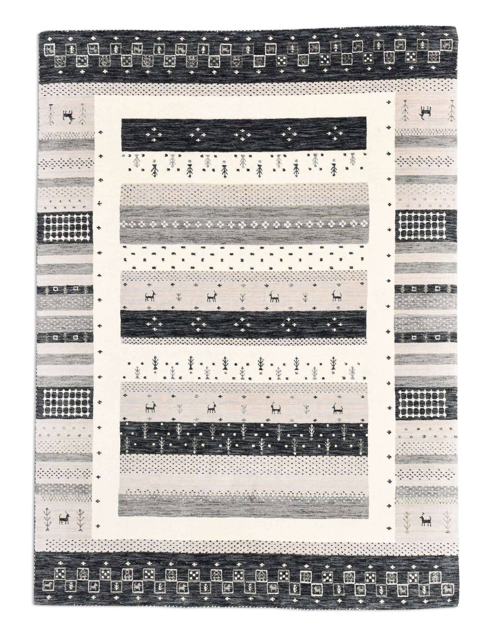 lorisuperdiamond_zo-2417-18_303grey_multi_412773_1 Orientteppich Lori Super Diamond Gabbeh 160x230 cm