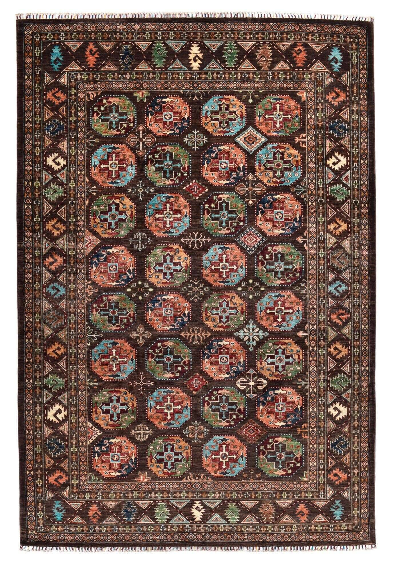 kandashah_1332_502brownmulti_426988_1 Kandashah Ziegler Teppich ca: 204 x 303 cm Naturfaser Theko