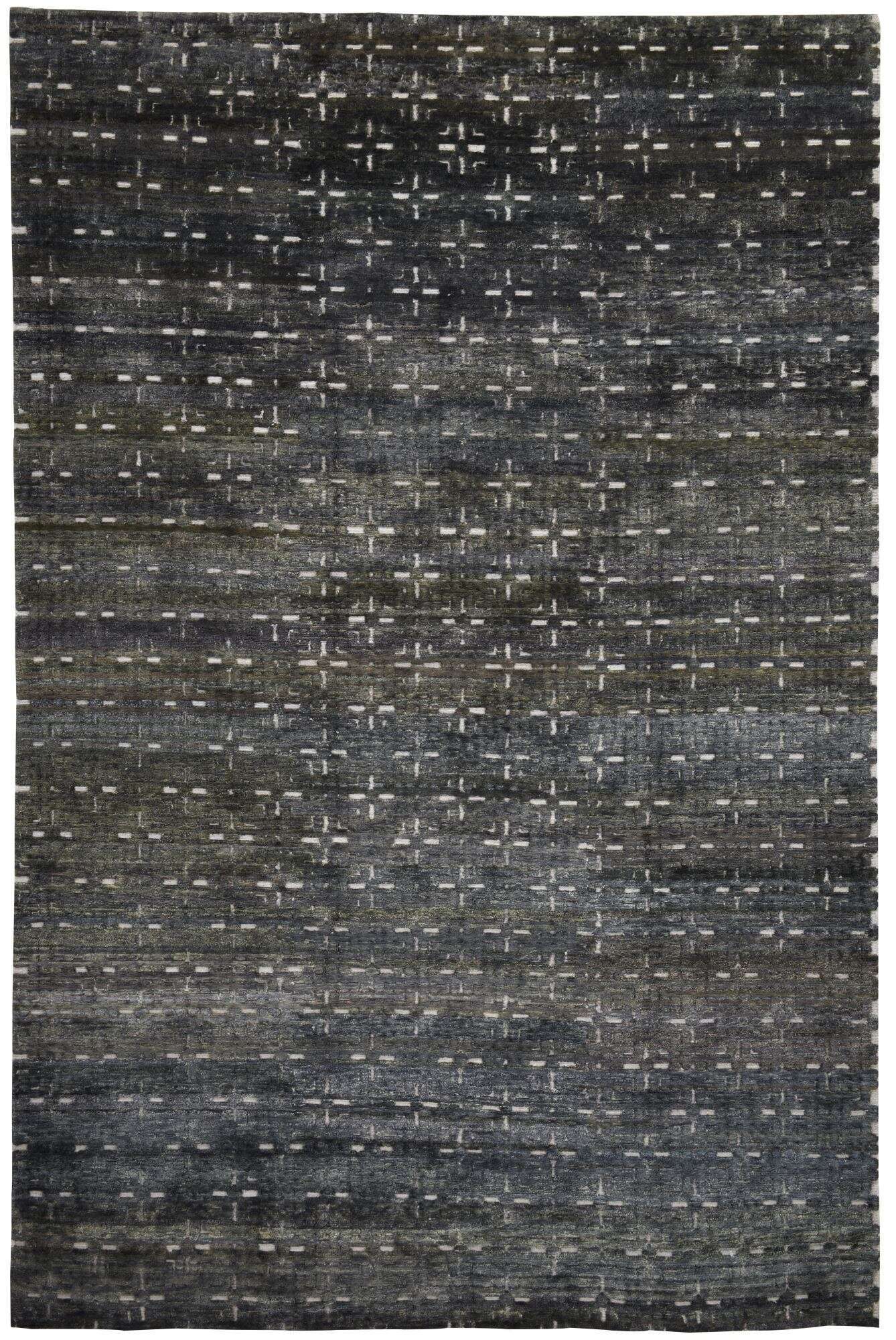 Teppich Design Sumak Spezial Handgeknüpft Seide grün 161x231 cm