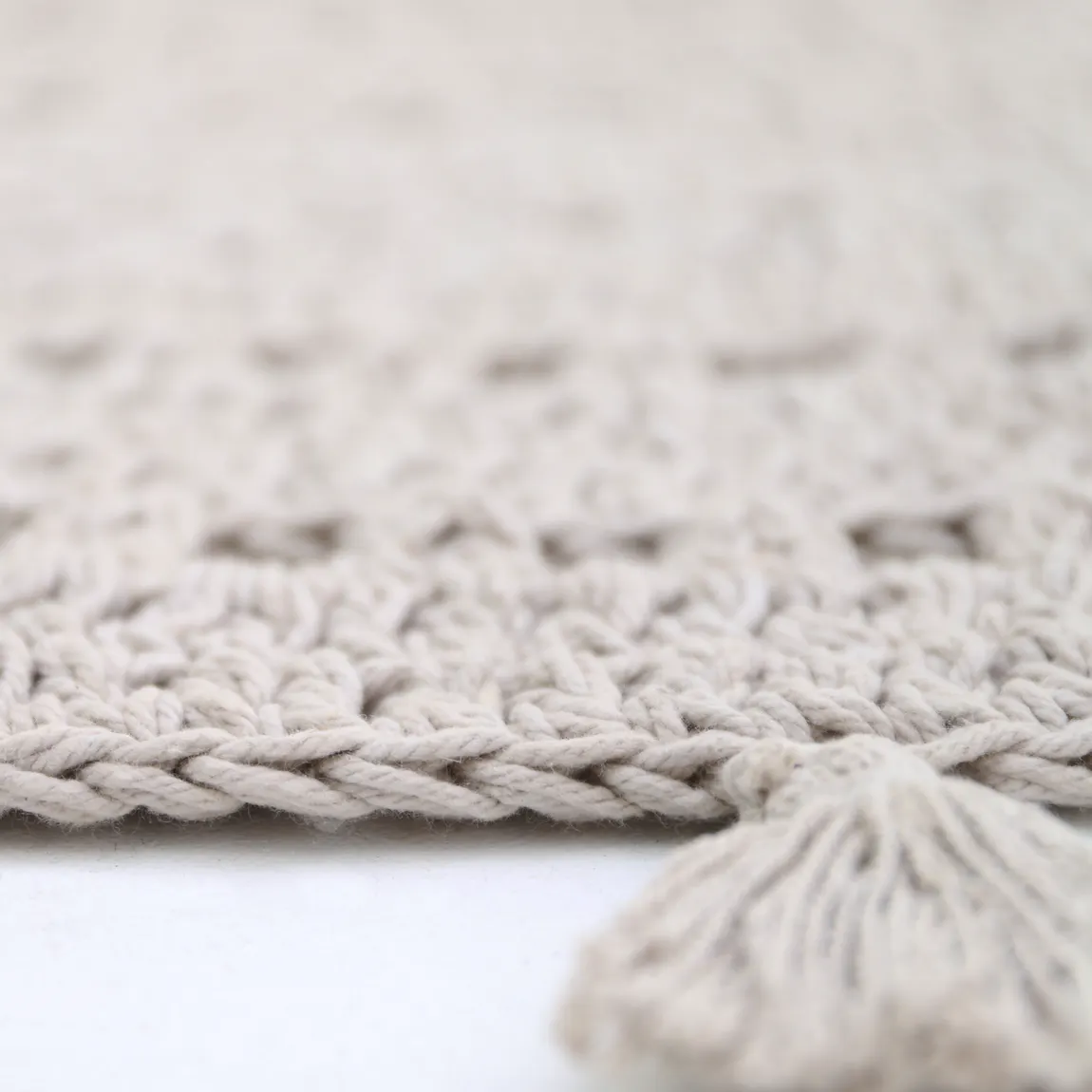 Teppich Pearl rund 120 cm Baumwolle