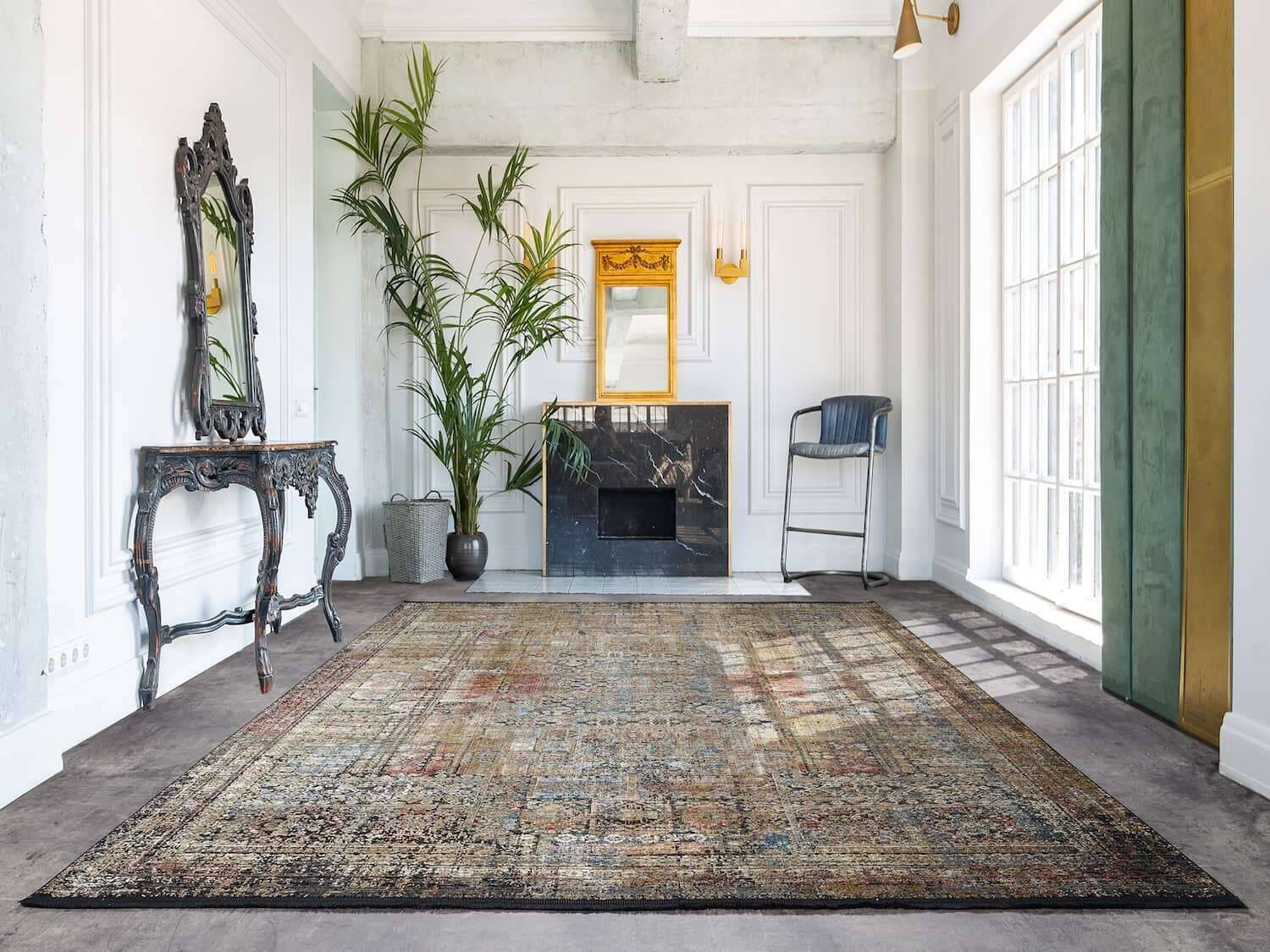 GLA14-598-1aKZMztwKulOmr Teppich Glamour Devora Klassisches Design Vintage