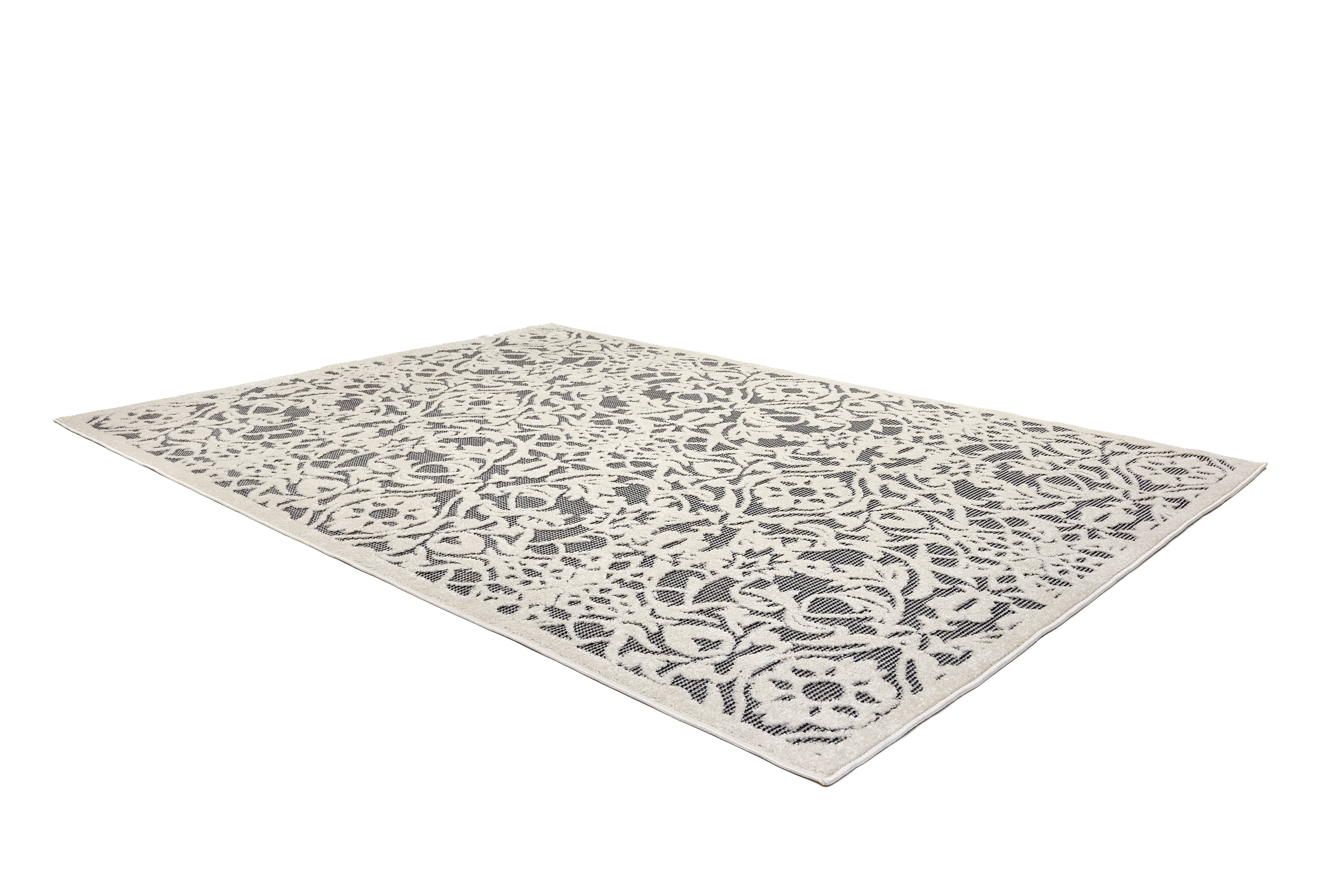 In- und Outdoor Teppich Serina D.253 C.004 Ornamente grau/weiß