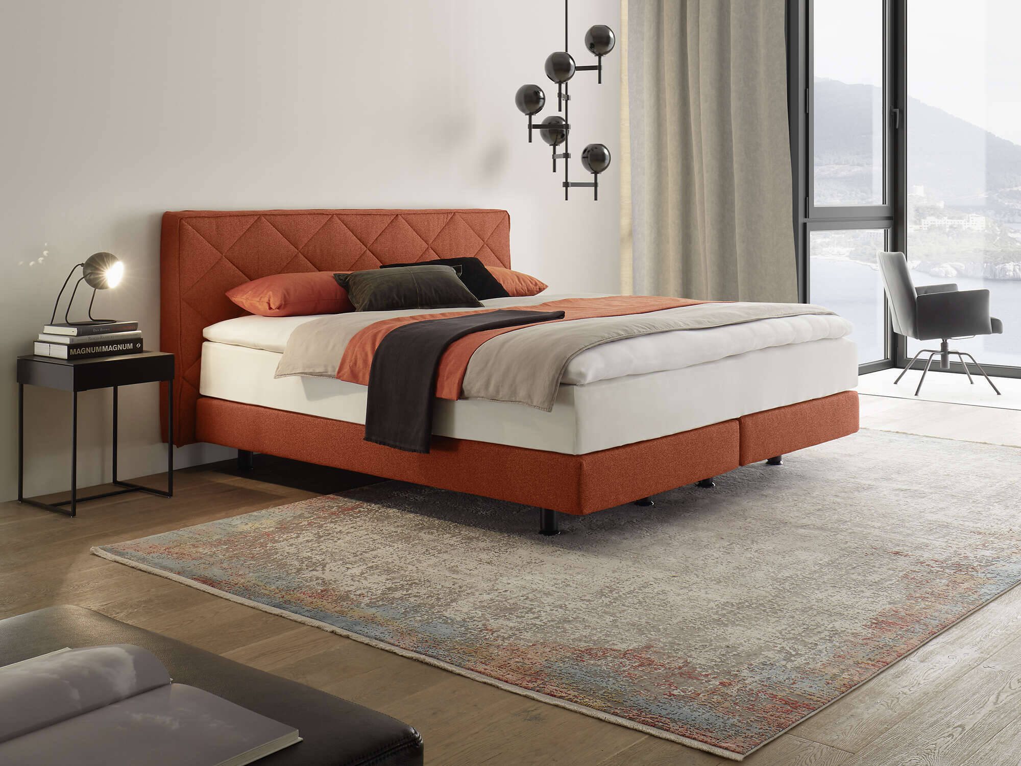 BES01-598-14a Teppich BORDER WK Wohnen Vintage Design Teppich