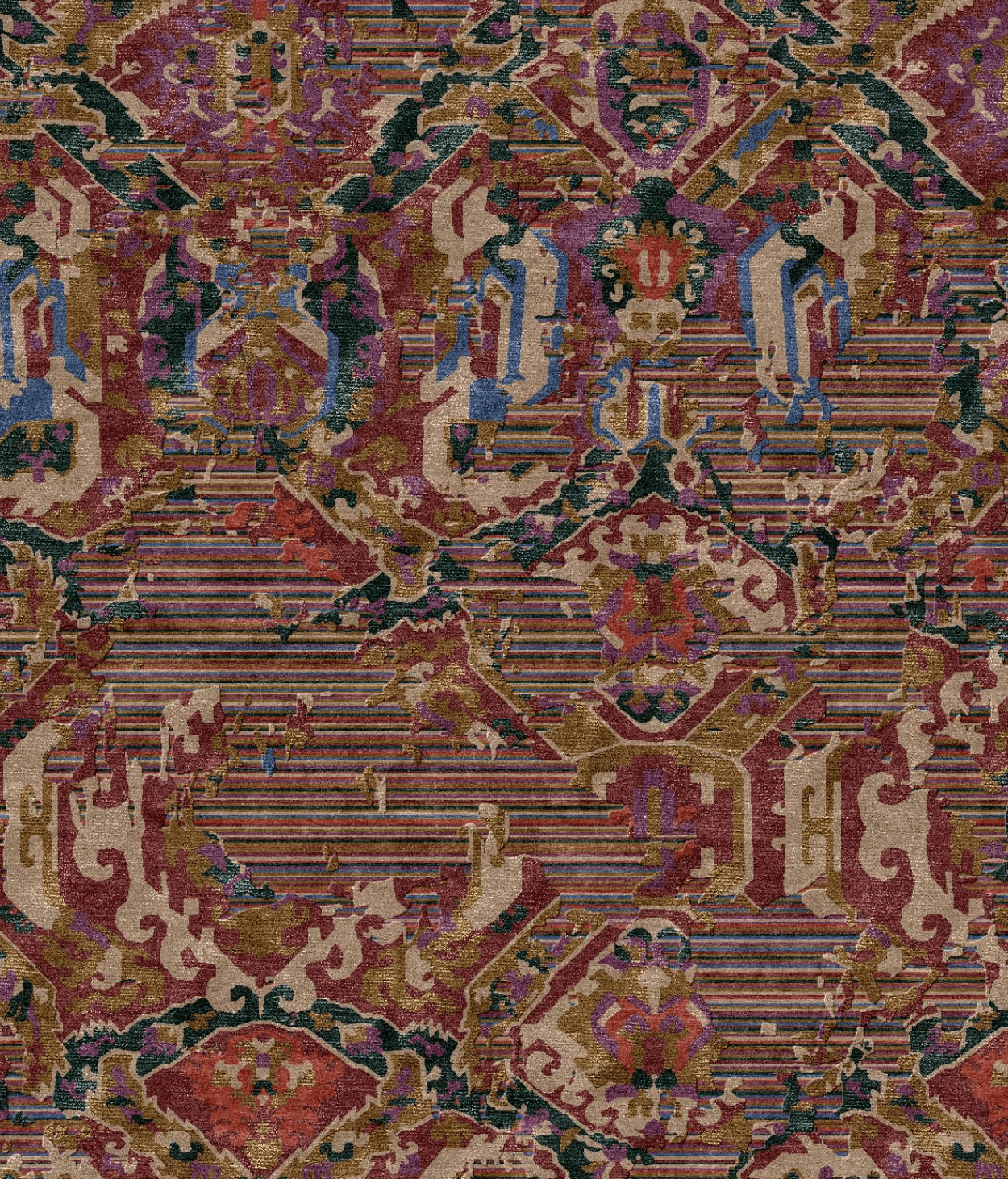 Makalu Nepal Teppich Antique M131 Handgeknüpft im Wunschmaß 