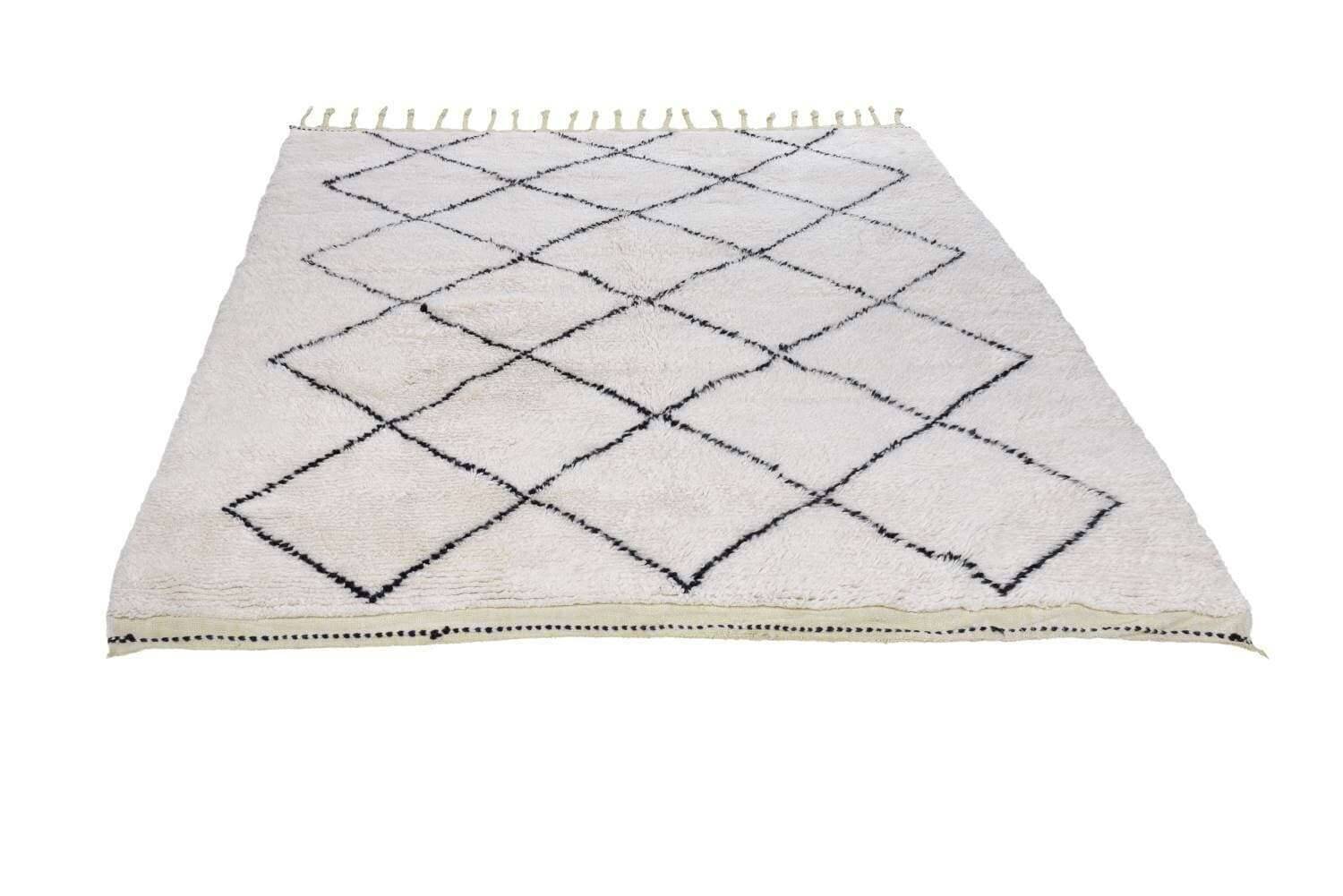 BenniUrein_2003_997Blanc_426567_2 Teppich Boho Beni Ourain 200x200cm Schafwolle