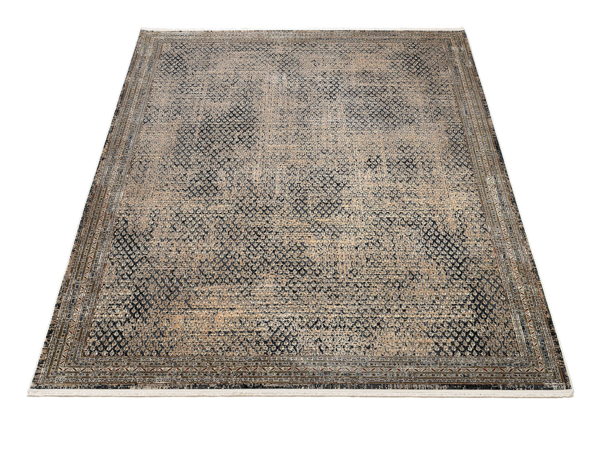 GLA19-971-5 POINTS Klassischer Vintage Teppich aus Modalfaser mit Glanz Effekt