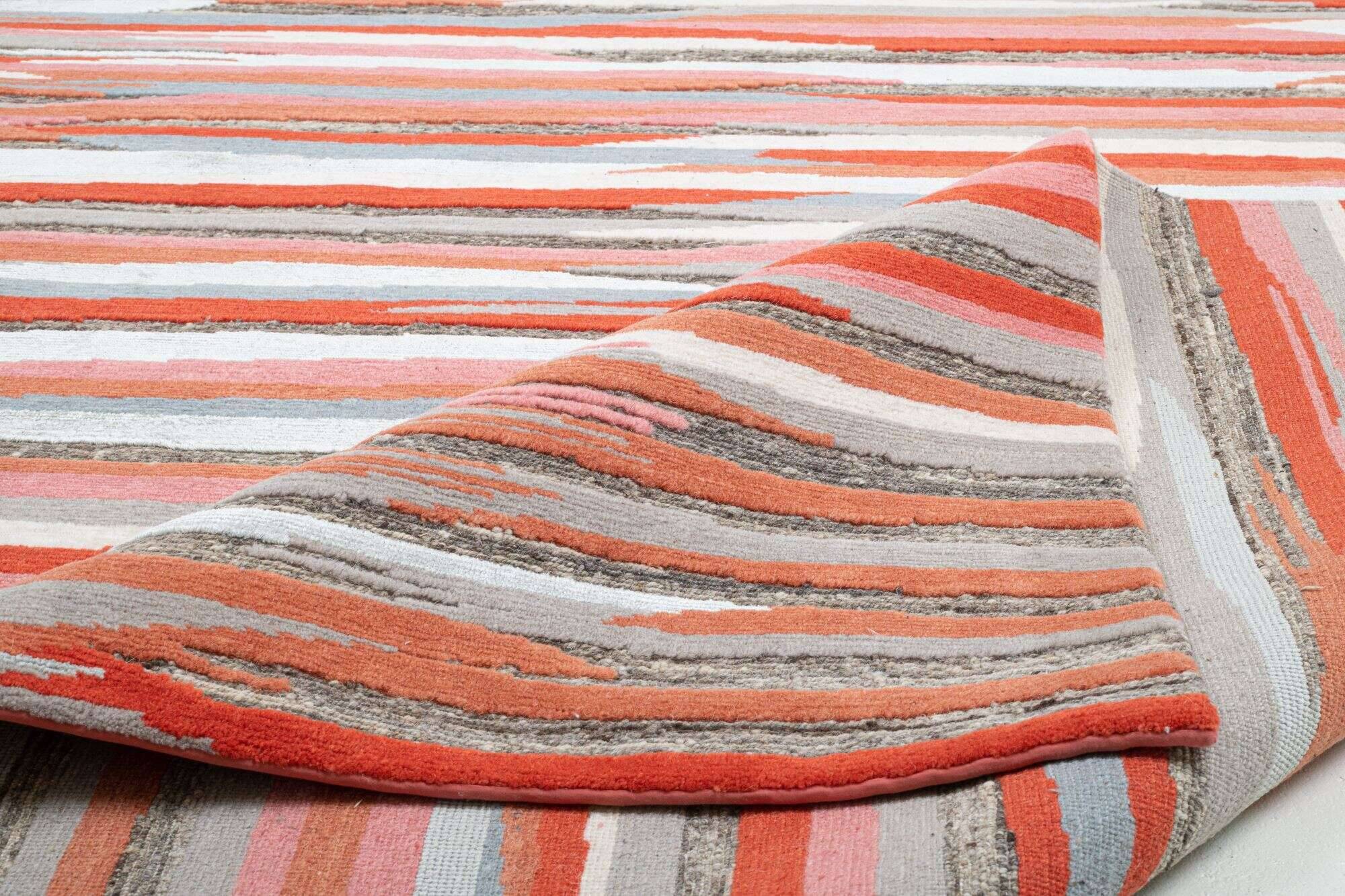 jabusilk_c3868_200red_413197_9 Nepal Teppich Jabu Silk Wolle Seide Design Teppich 245x309cm