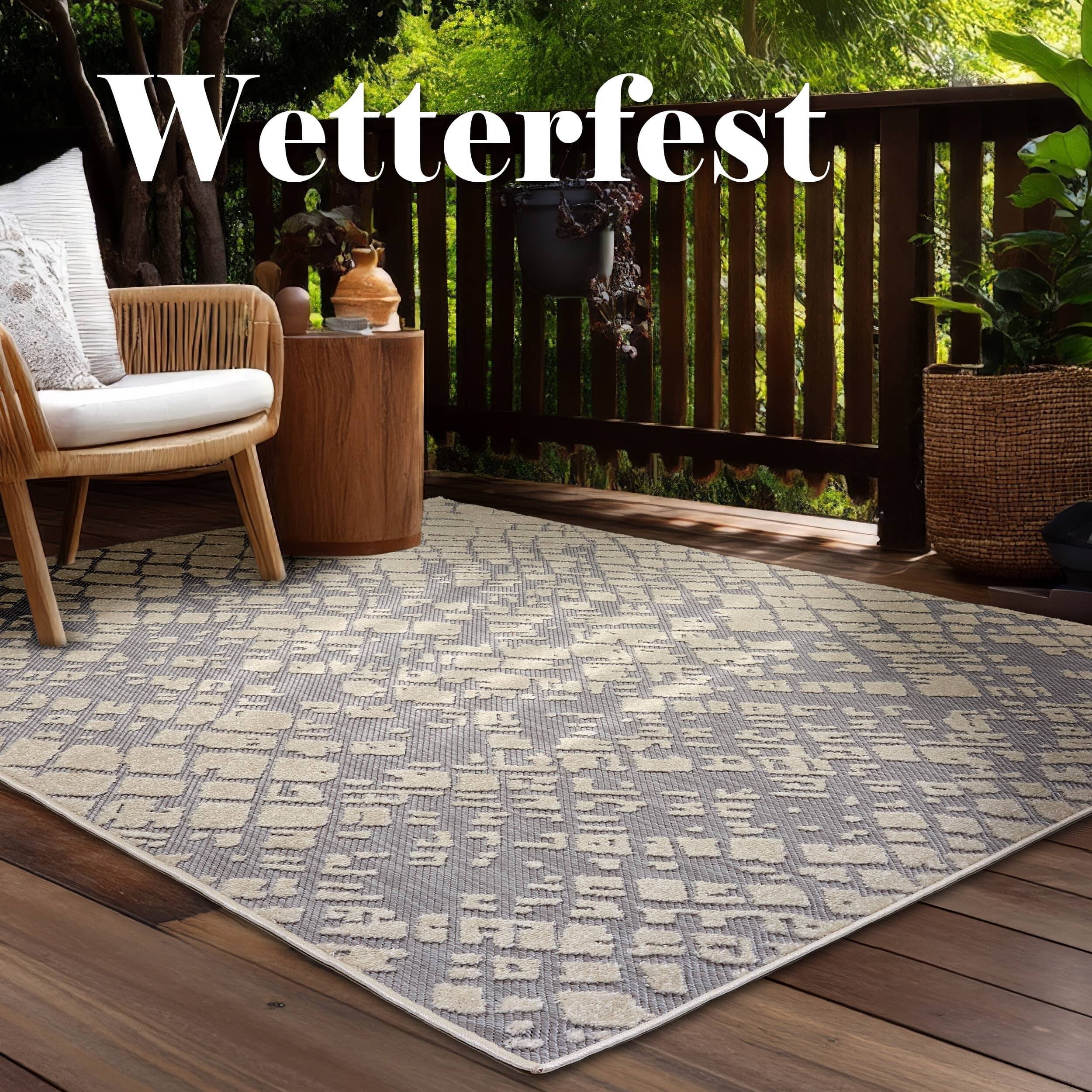 In- und Outdoor Teppich Serina D.254 C.004 Striche grau/weiß In- und Outdoor Teppich Serina D.254 C.004 Striche grau/weiß