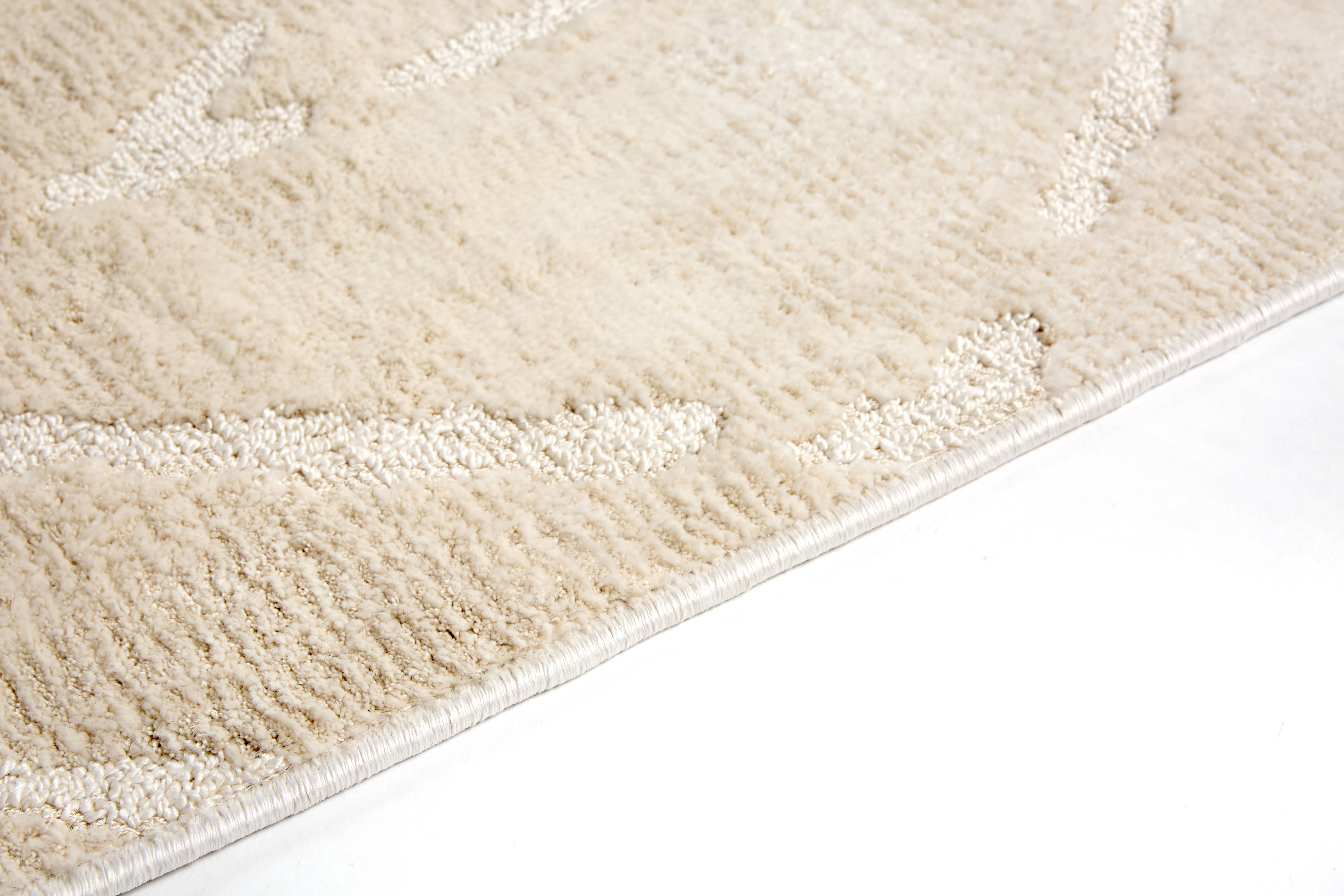 Wohnteppich Lou D.252 C.006 Rauten creme