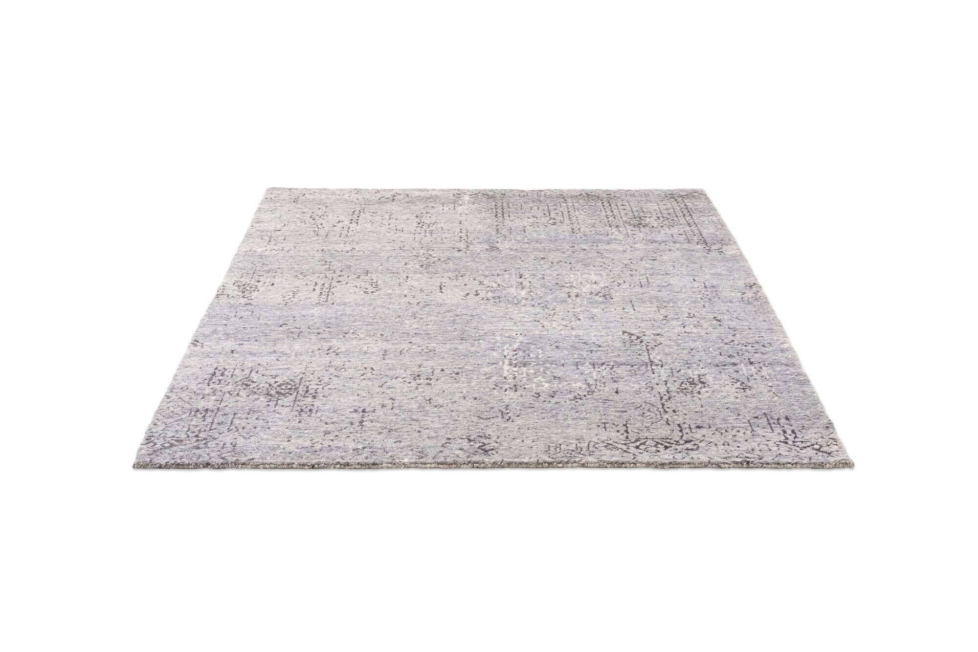 queenscity_zo-1887-17_650grey_409263_10 Vintage Teppich Queenscity 160x230cm Handgeknüpft Wolle Viskose Grau