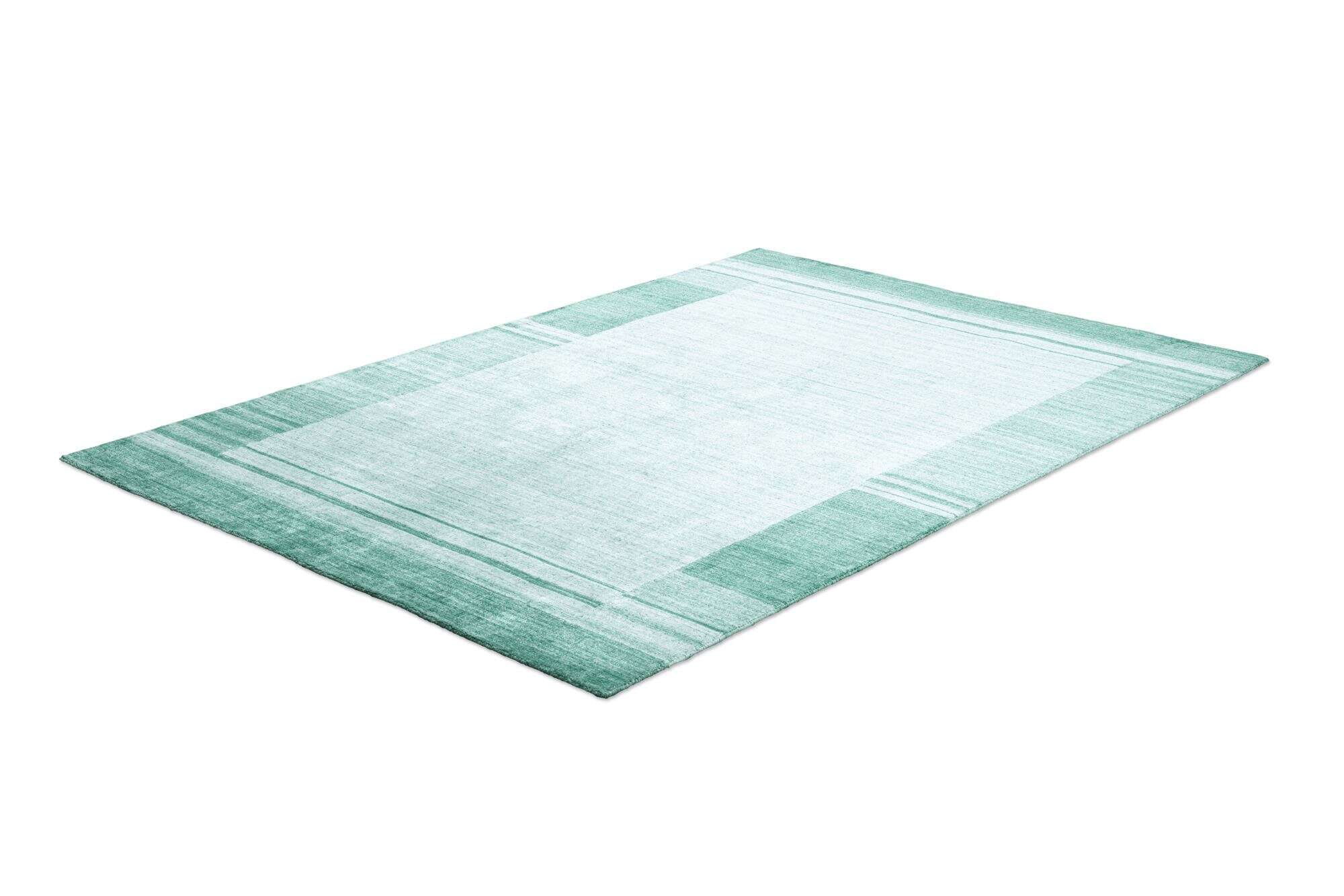 Teppich Modern Nevada Viscose Handgewebt 160x230cm türkis grün