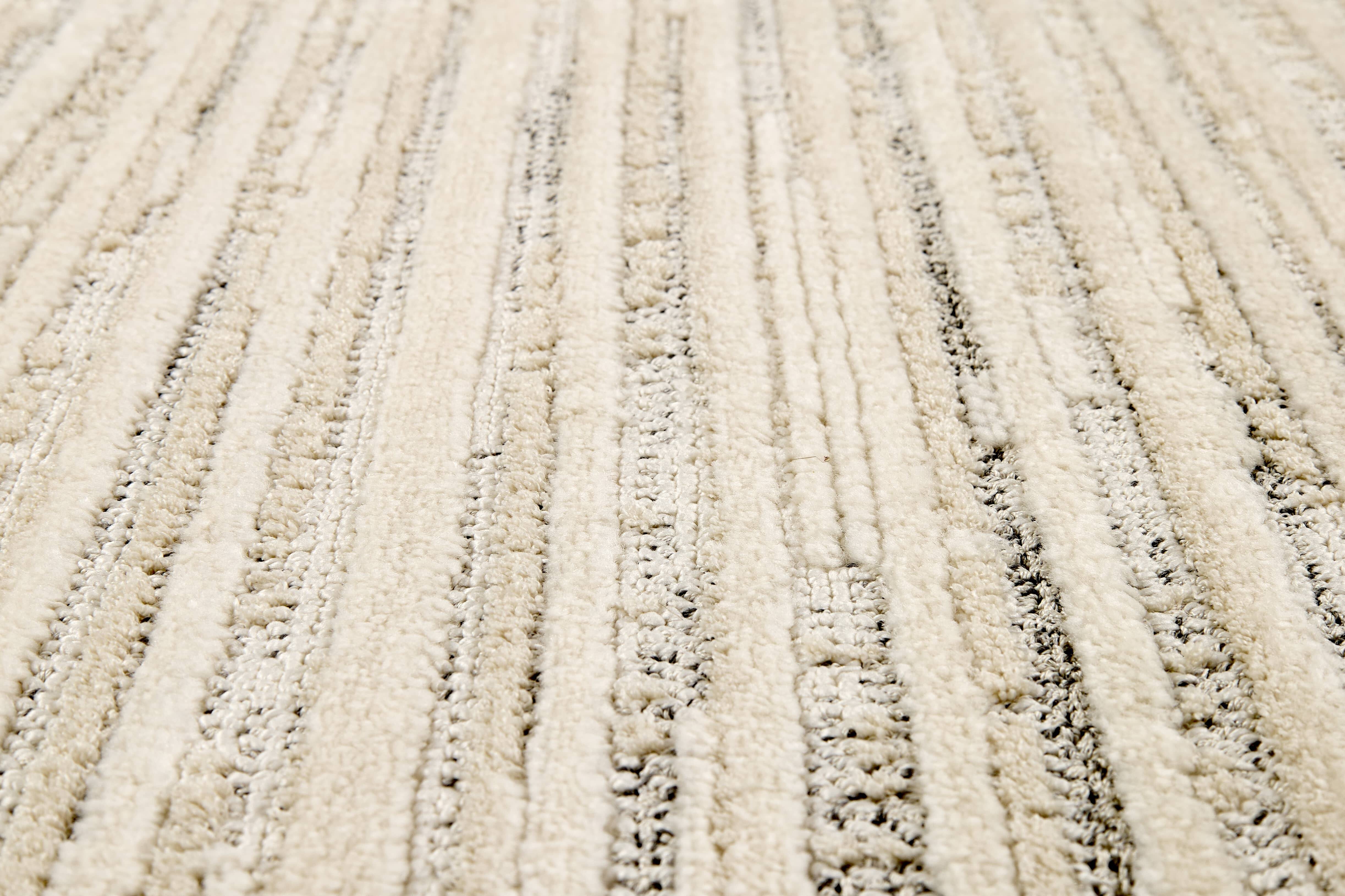 Wohnteppich Lou D.253 C. 003 Streifen creme-grau
